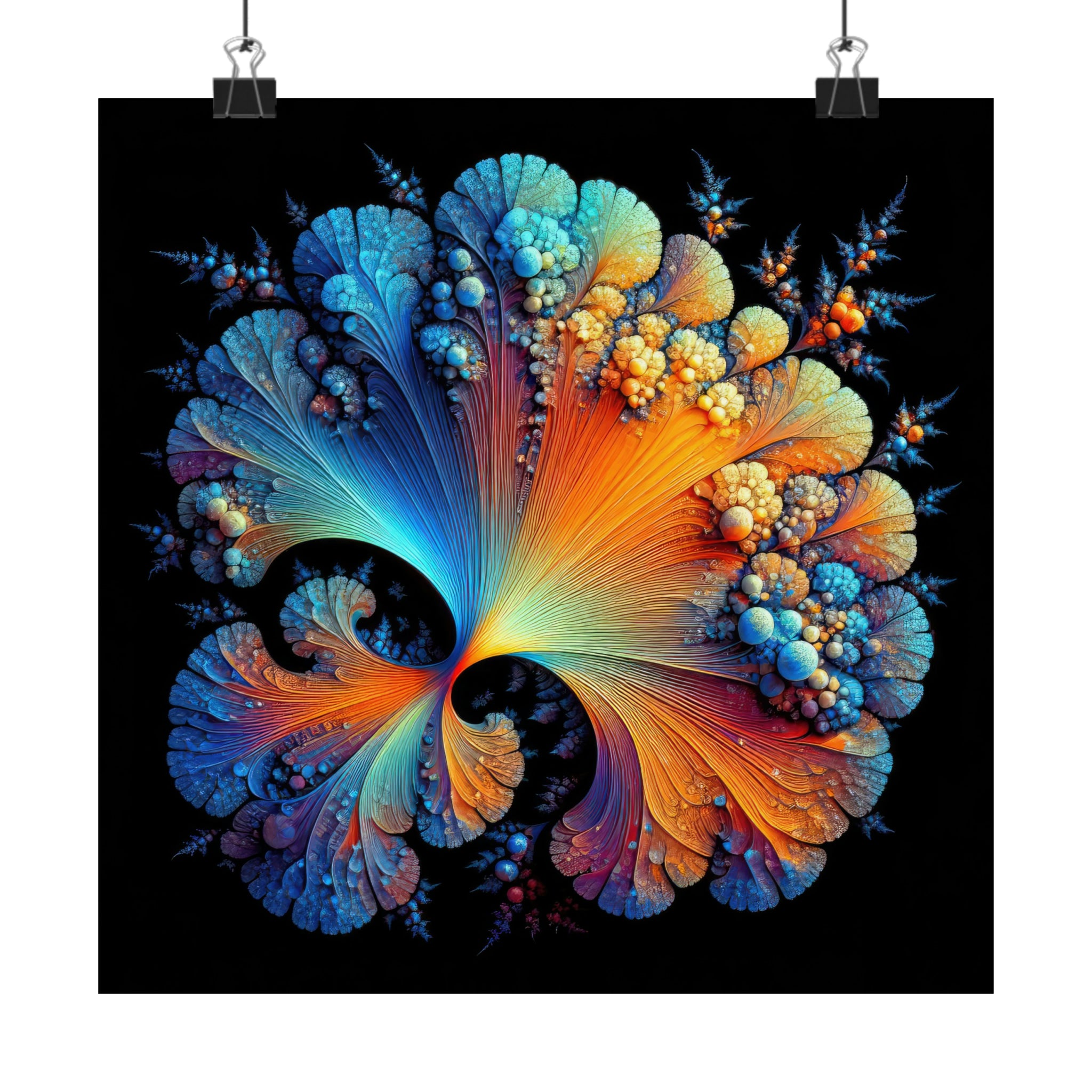 Fractal Ginko Biloba Poster