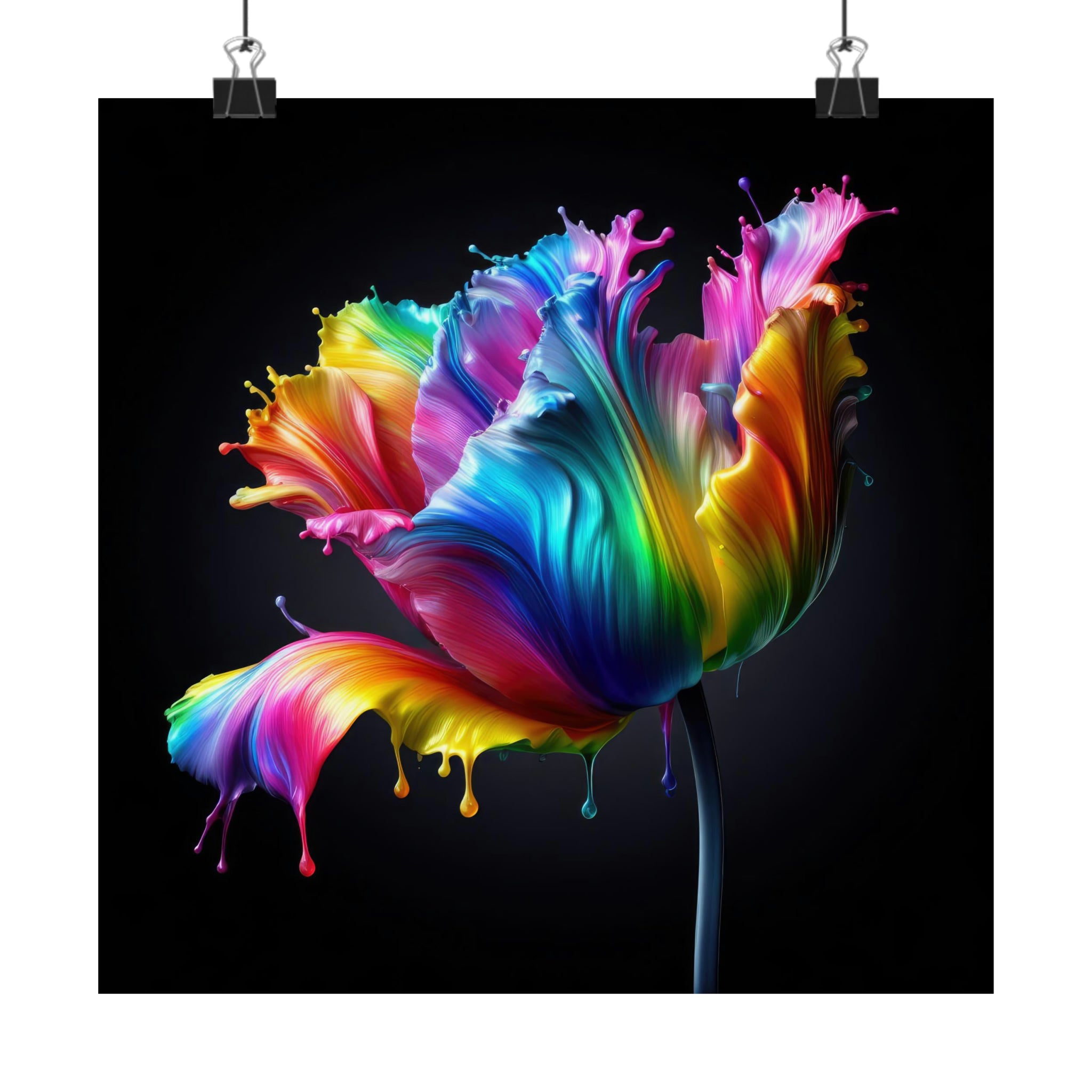 Tulip Dripz - J Poster