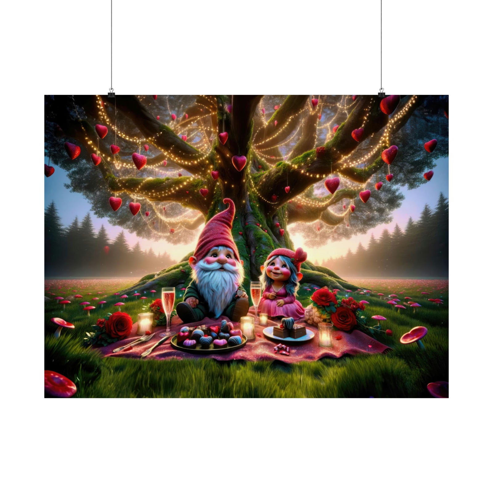 Enchanted Valentine's Eve in the Whimsical Woodlands Poster