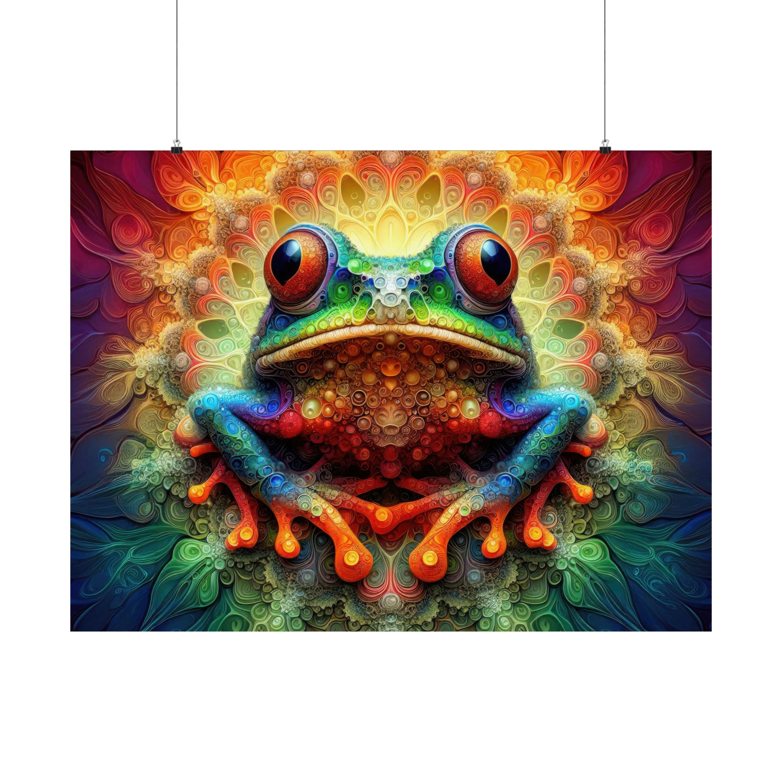 Kaleidoscopic Guardian of the Mystic Pond Poster