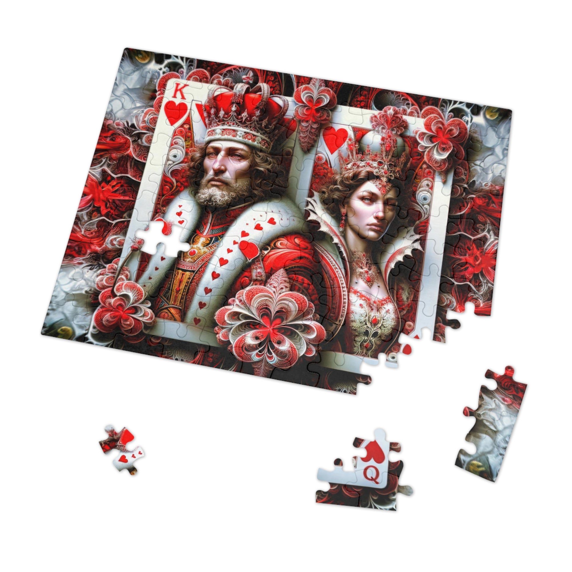 The King and Queen of Hearts' Embrace Puzzle