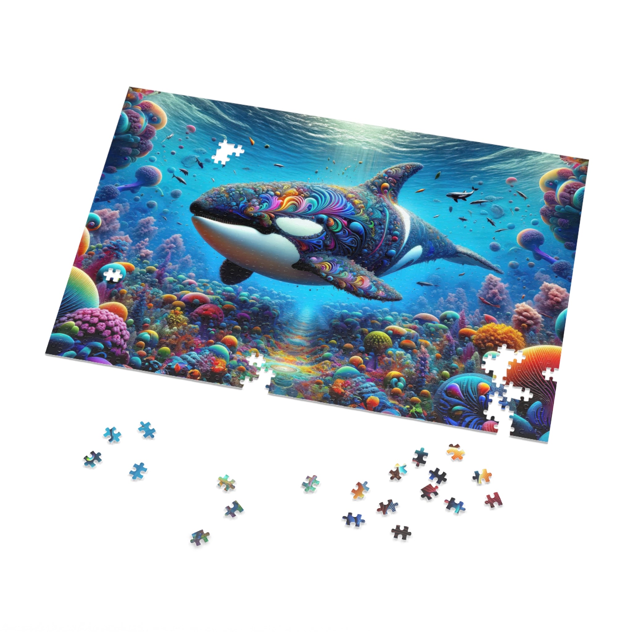 Puzzle Orca Odyssey dans le Cosmos Corail