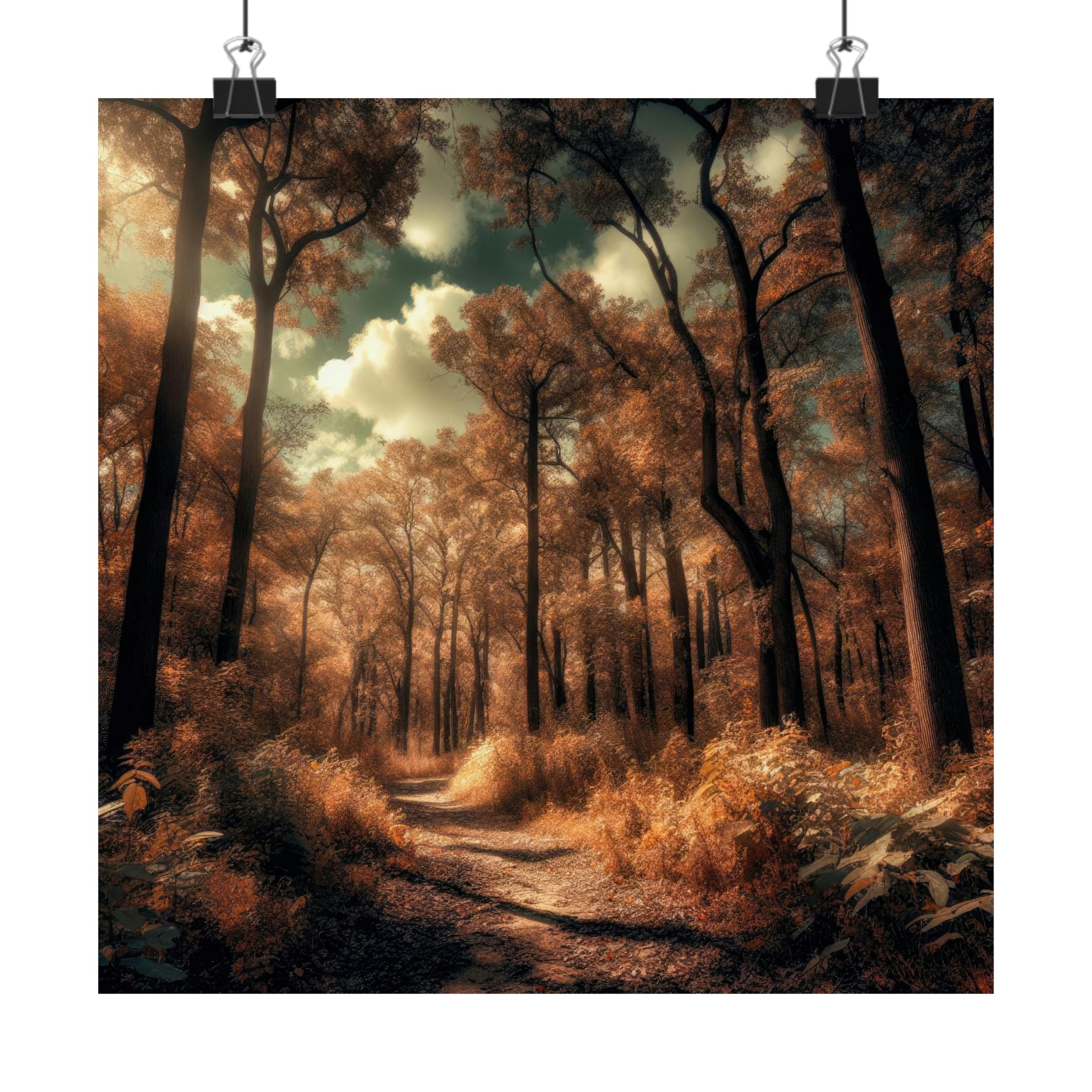 Secrets dans les bois ensoleillés Poster