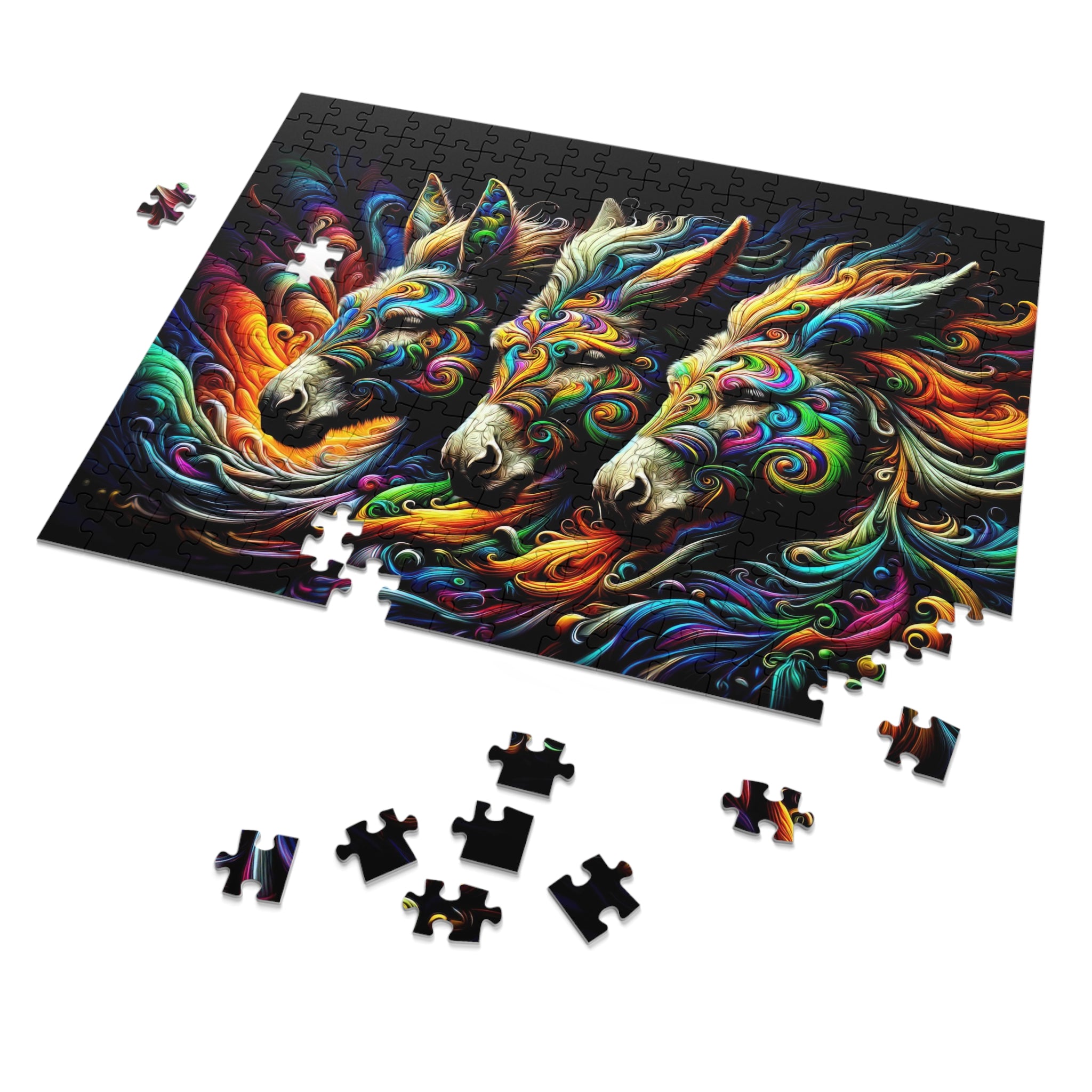 Triad of Hypnotic Hee-Haws Jigsaw Puzzle