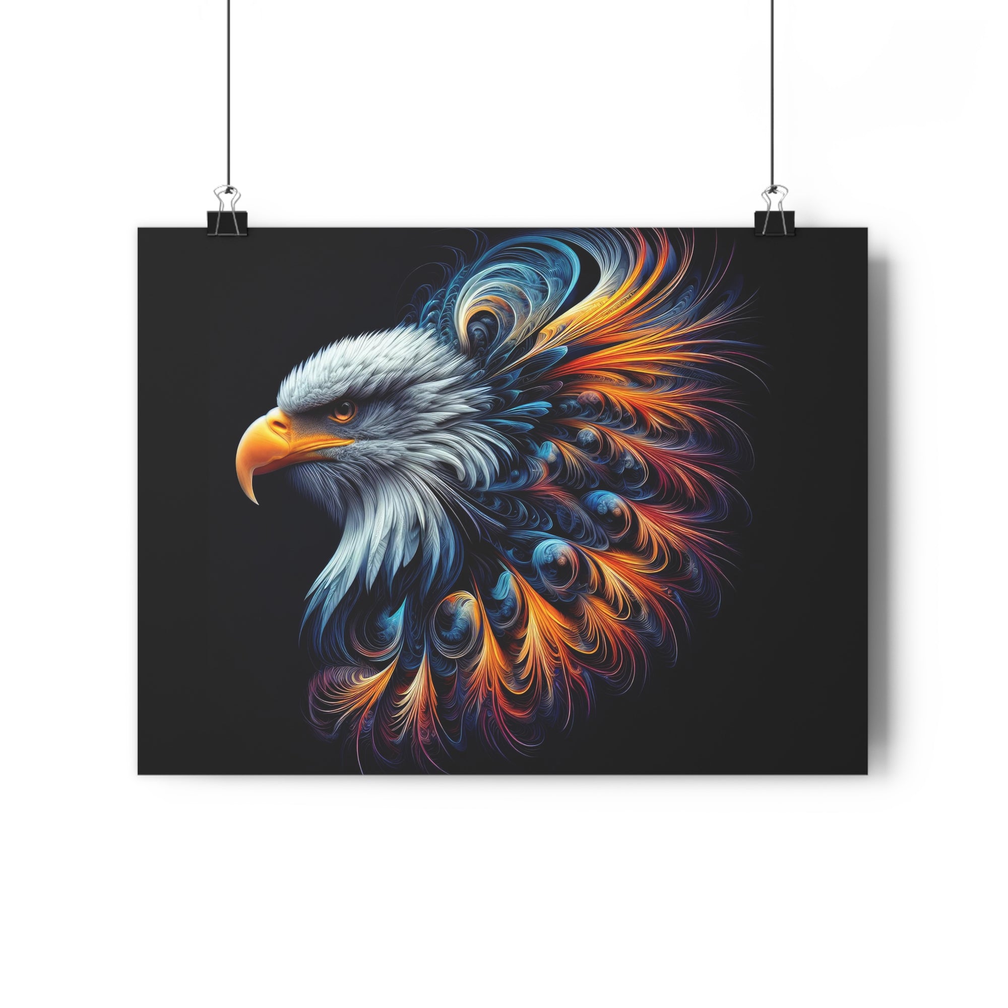 Majestad fractal del águila Lámina artística