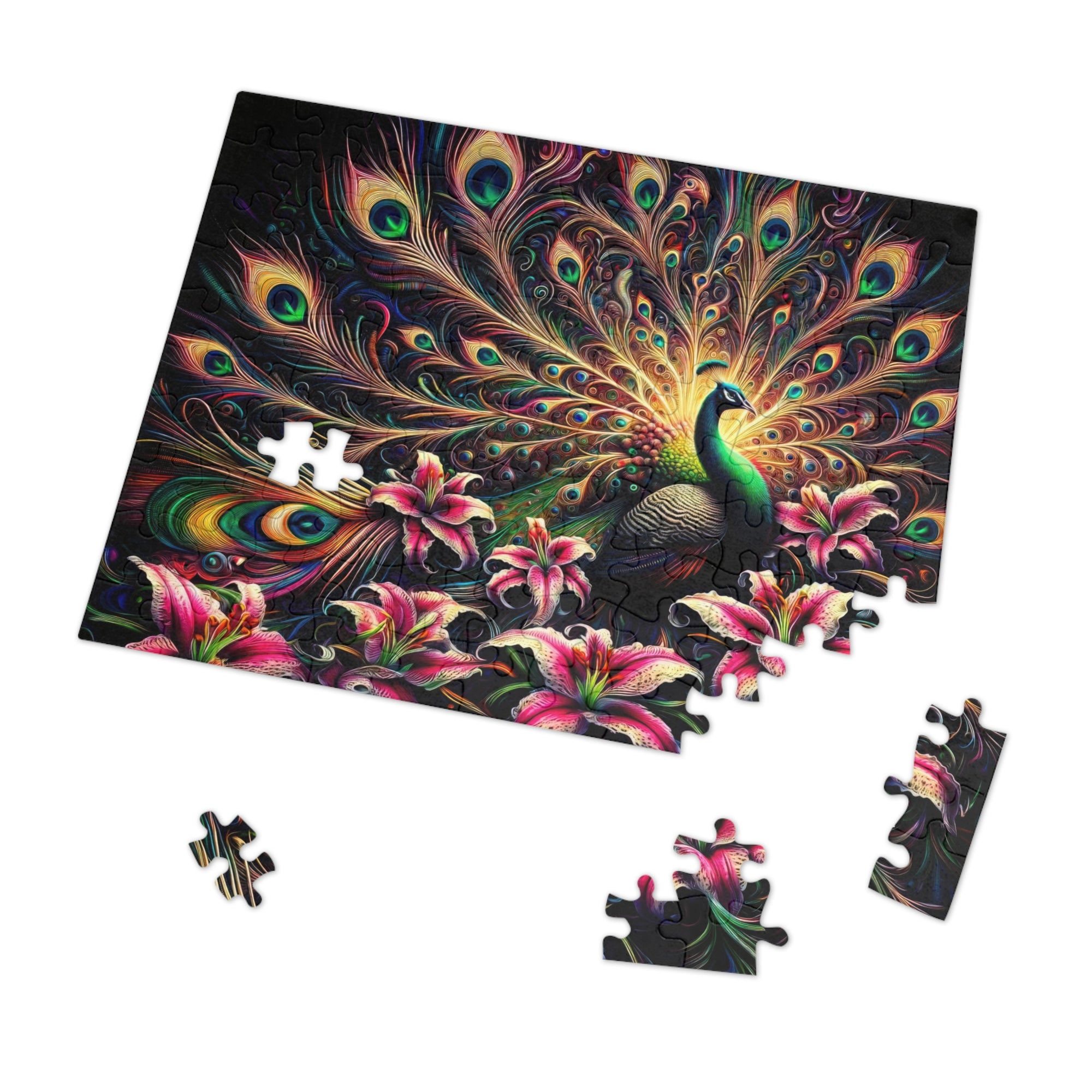 Puzzle La danse lumineuse du paon