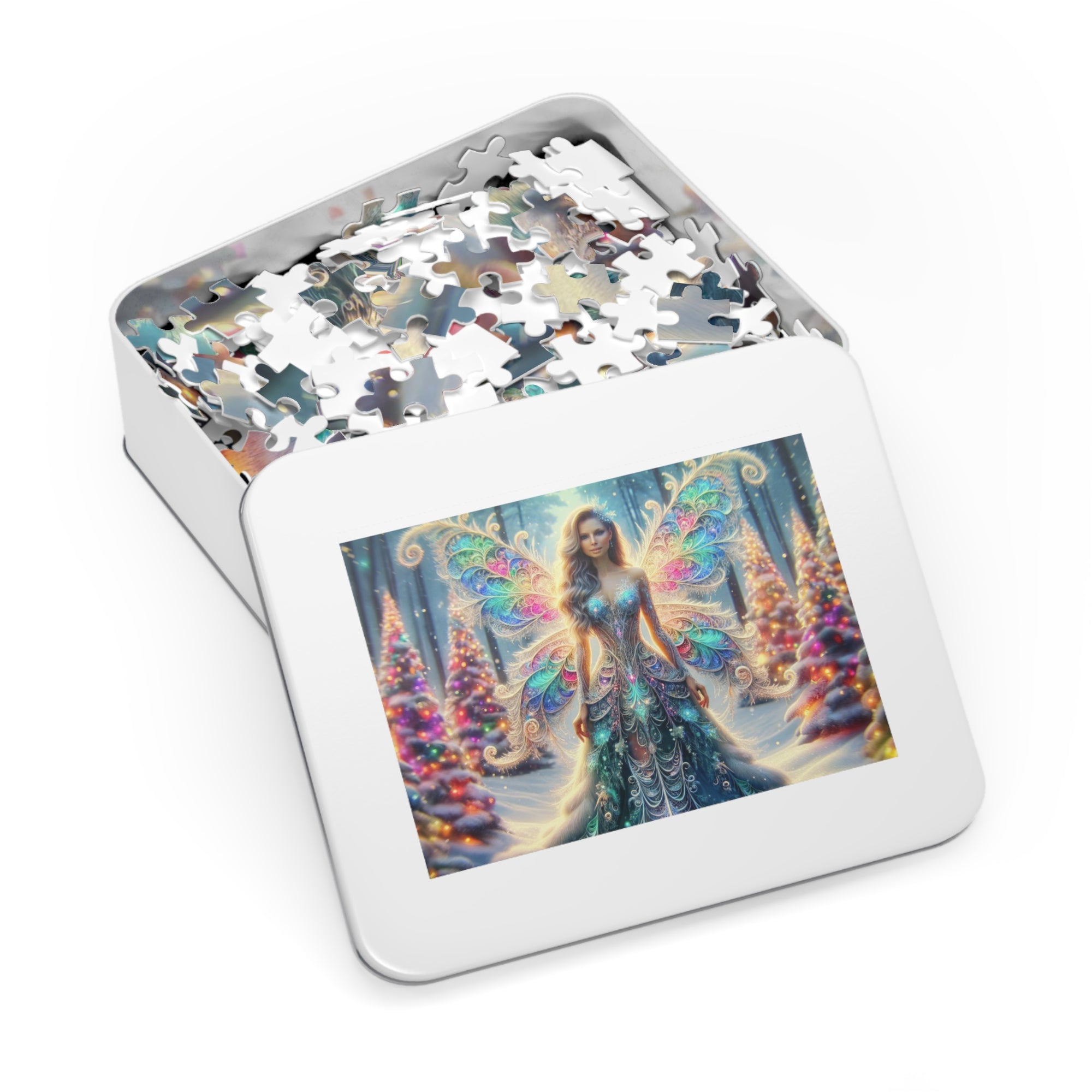 Enchanted Fractal Frost Jigsaw Puzzle