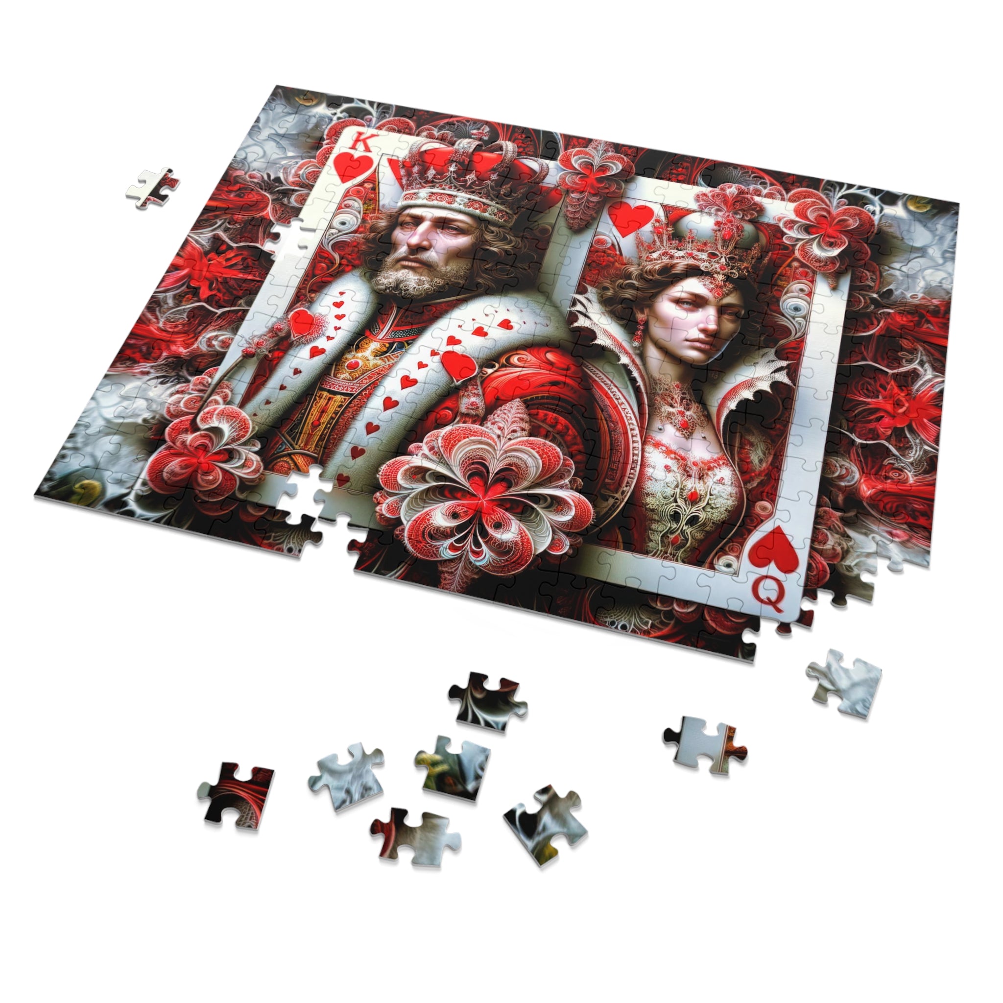 The King and Queen of Hearts' Embrace Puzzle