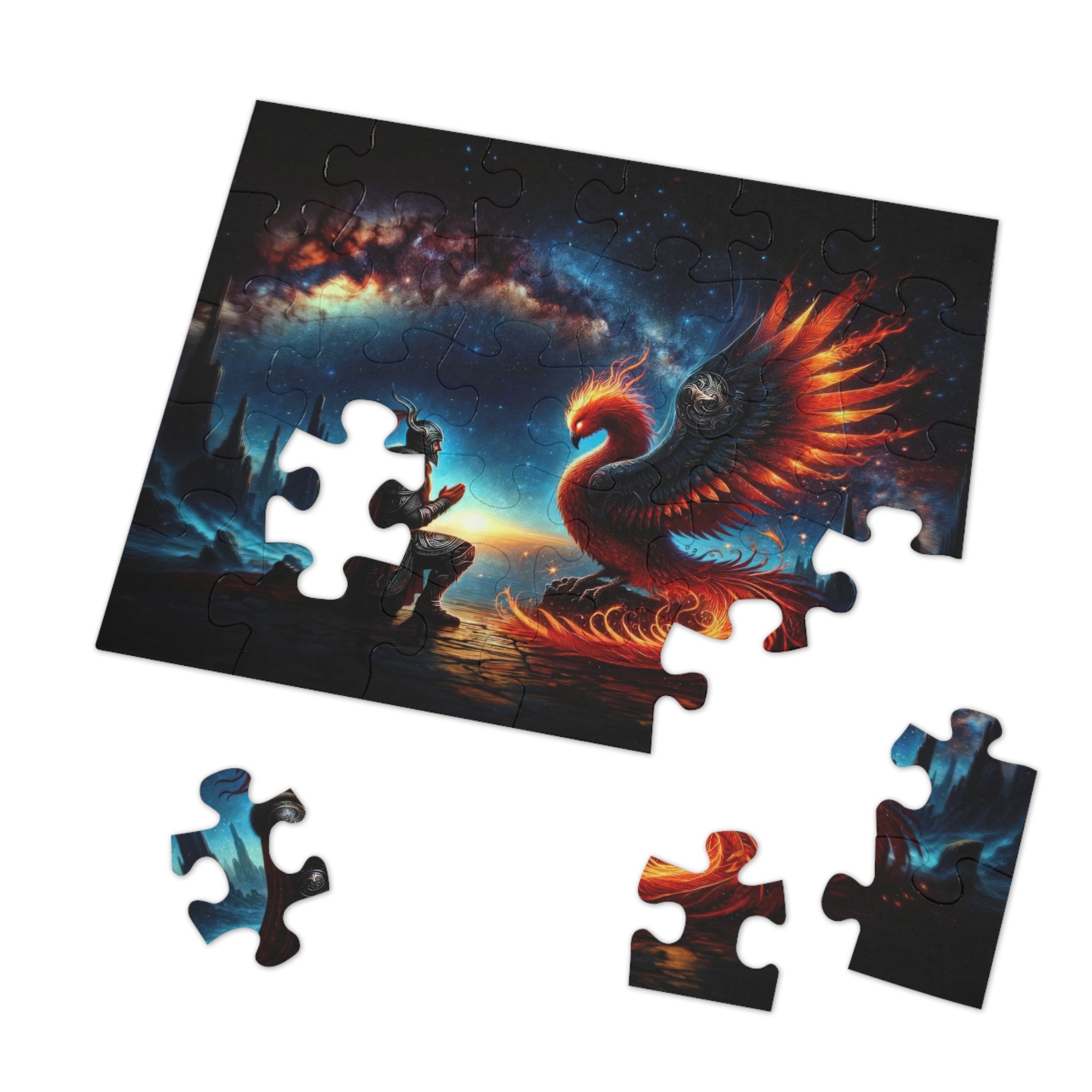 Galactic Oath of the Phoenix Knight Jigsaw Puzzle