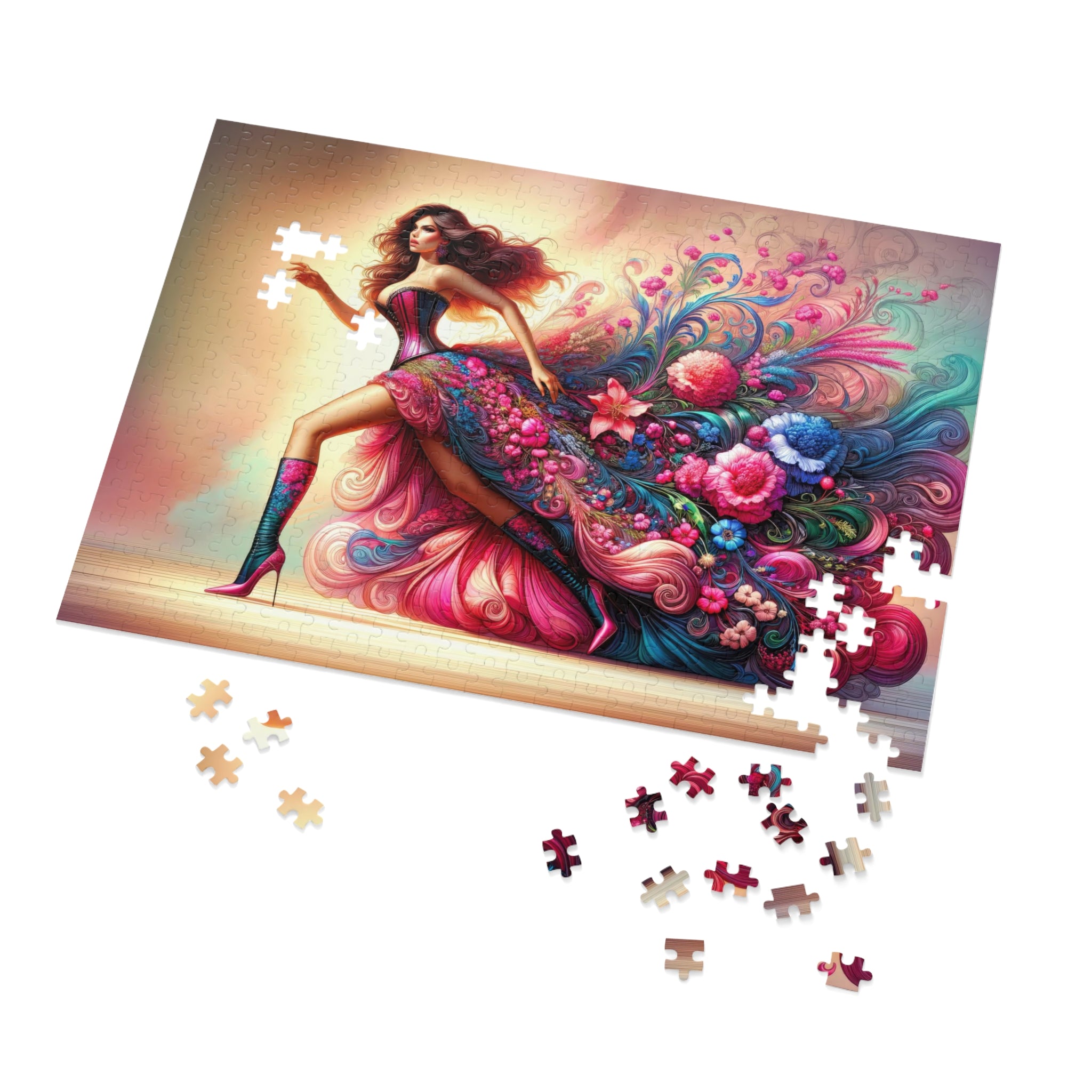 Floral Elegance in Motion Jigsaw Puzzle