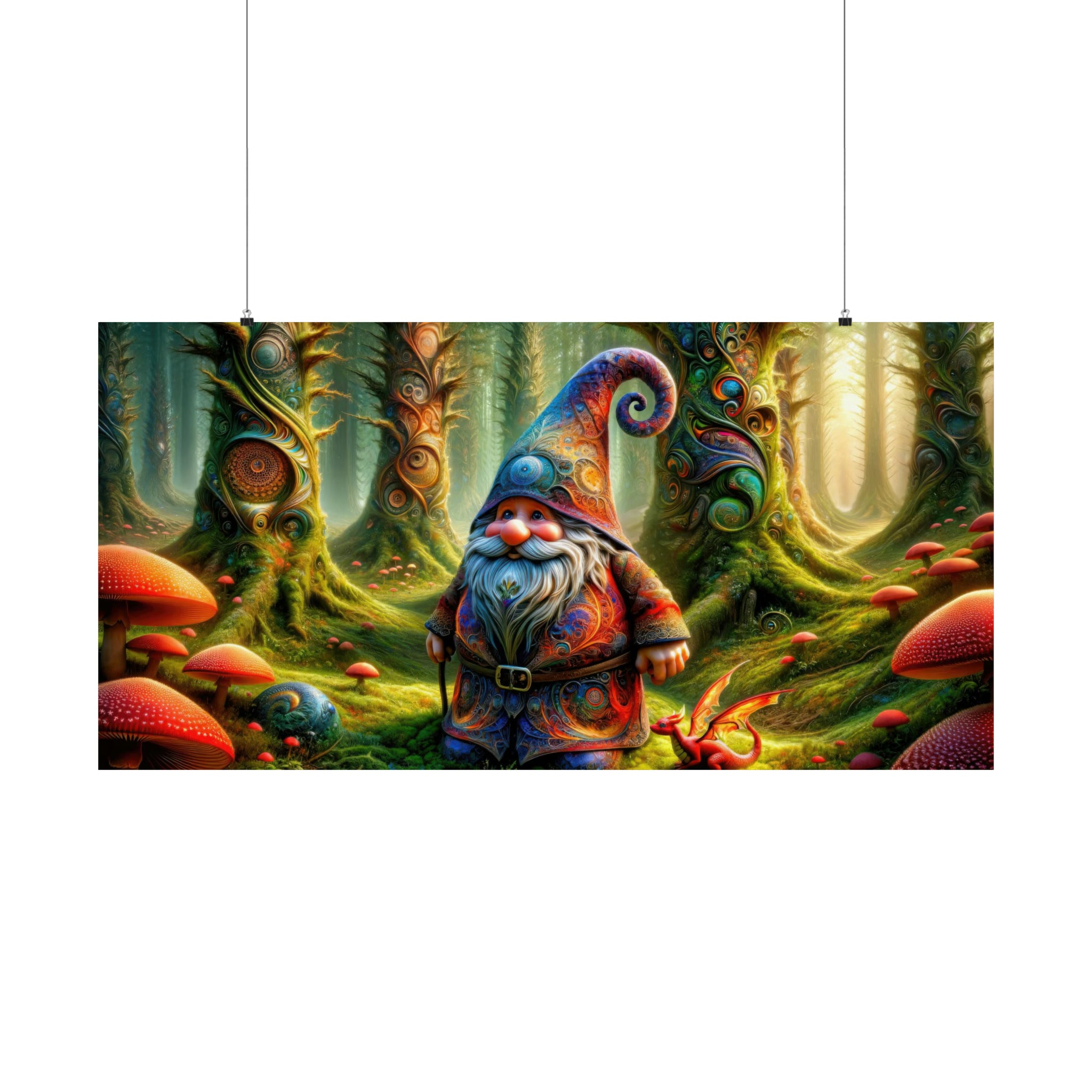 La forêt fractale du Gnome Poster