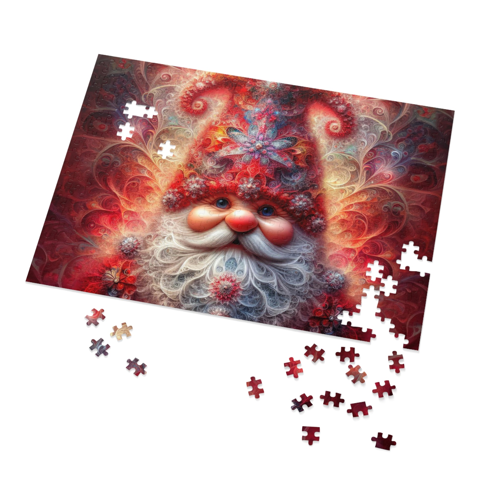 Fractal Saint of Winter Whimsy Jigsaw Puzzle