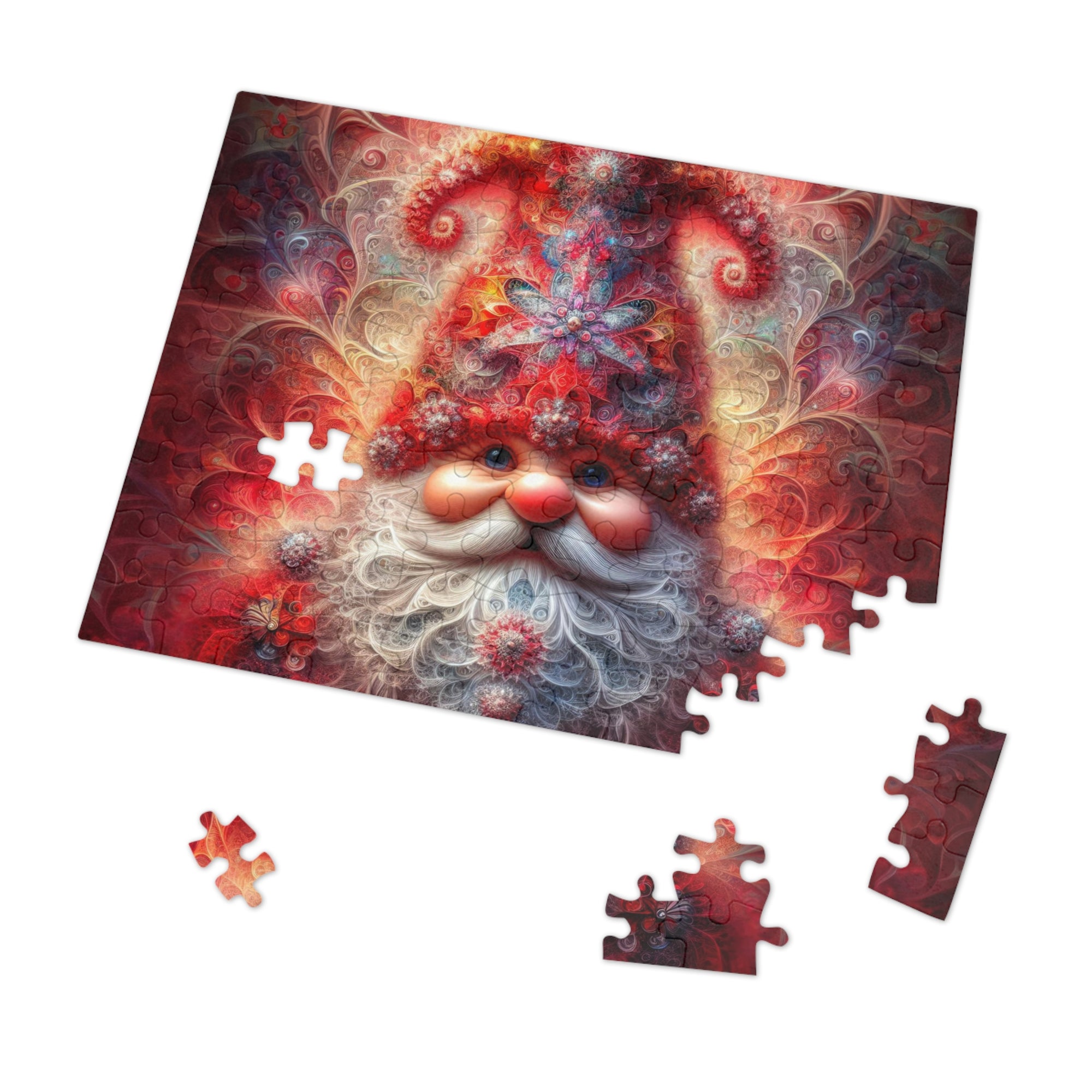 Fractal Saint of Winter Whimsy Jigsaw Puzzle