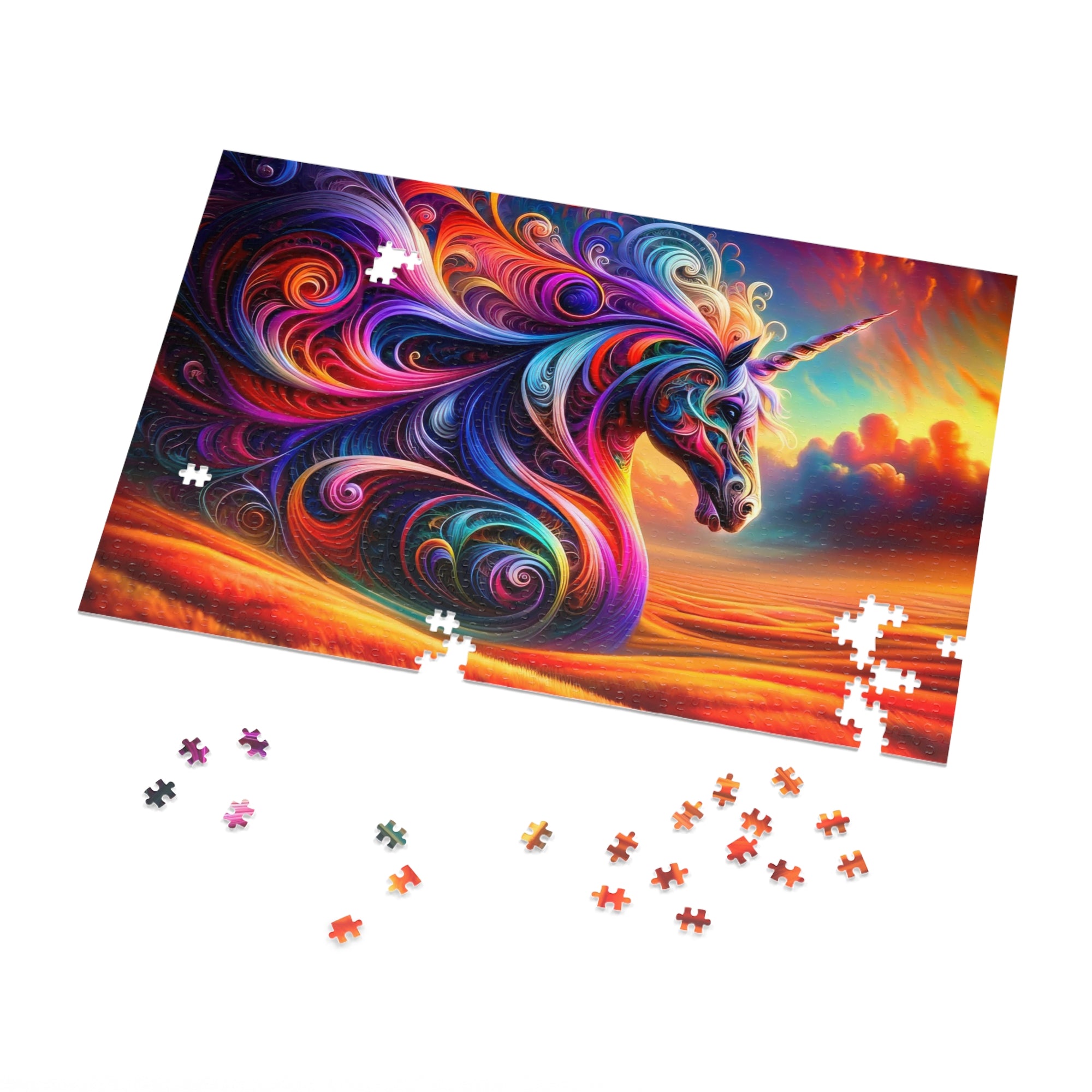 The Chromatic Chronicles of a Celestial Steed Jigsaw Puzzle