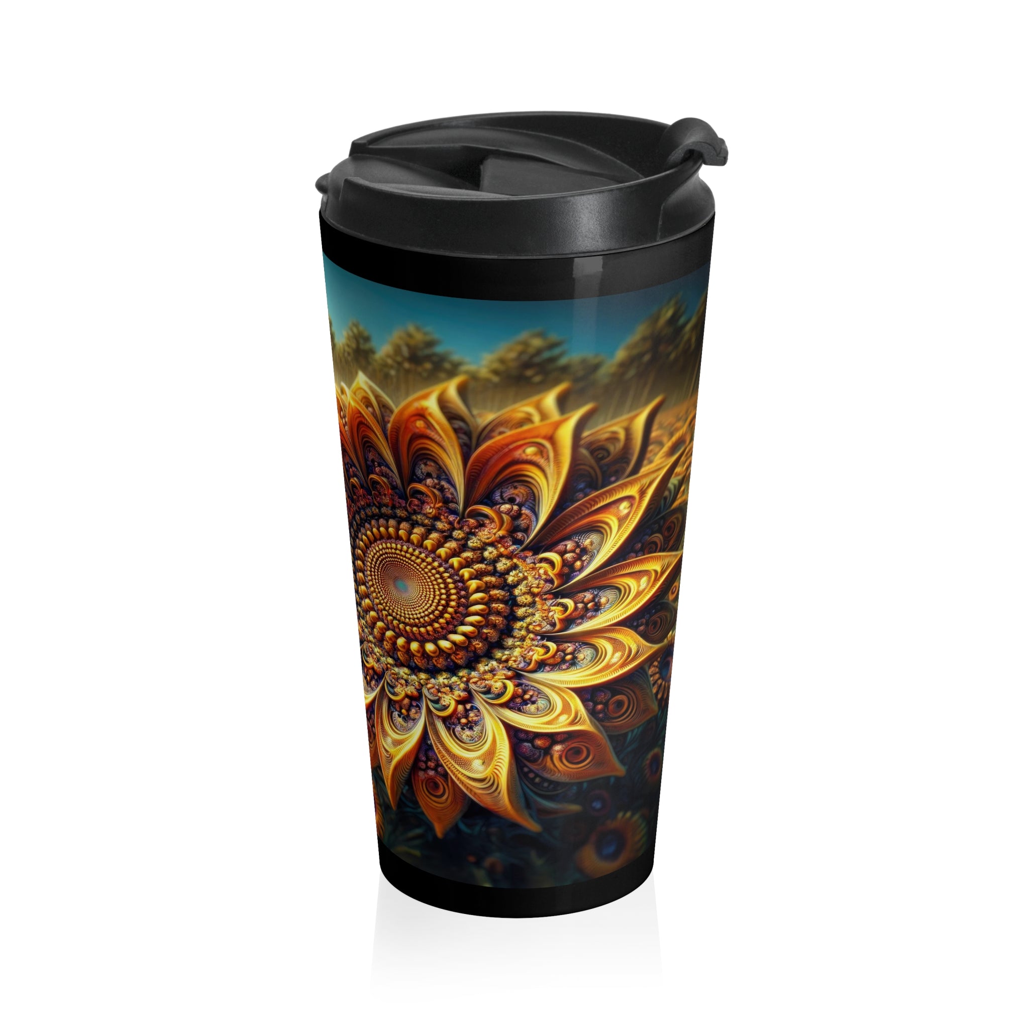 Fractal de floración infinita Taza de viaje