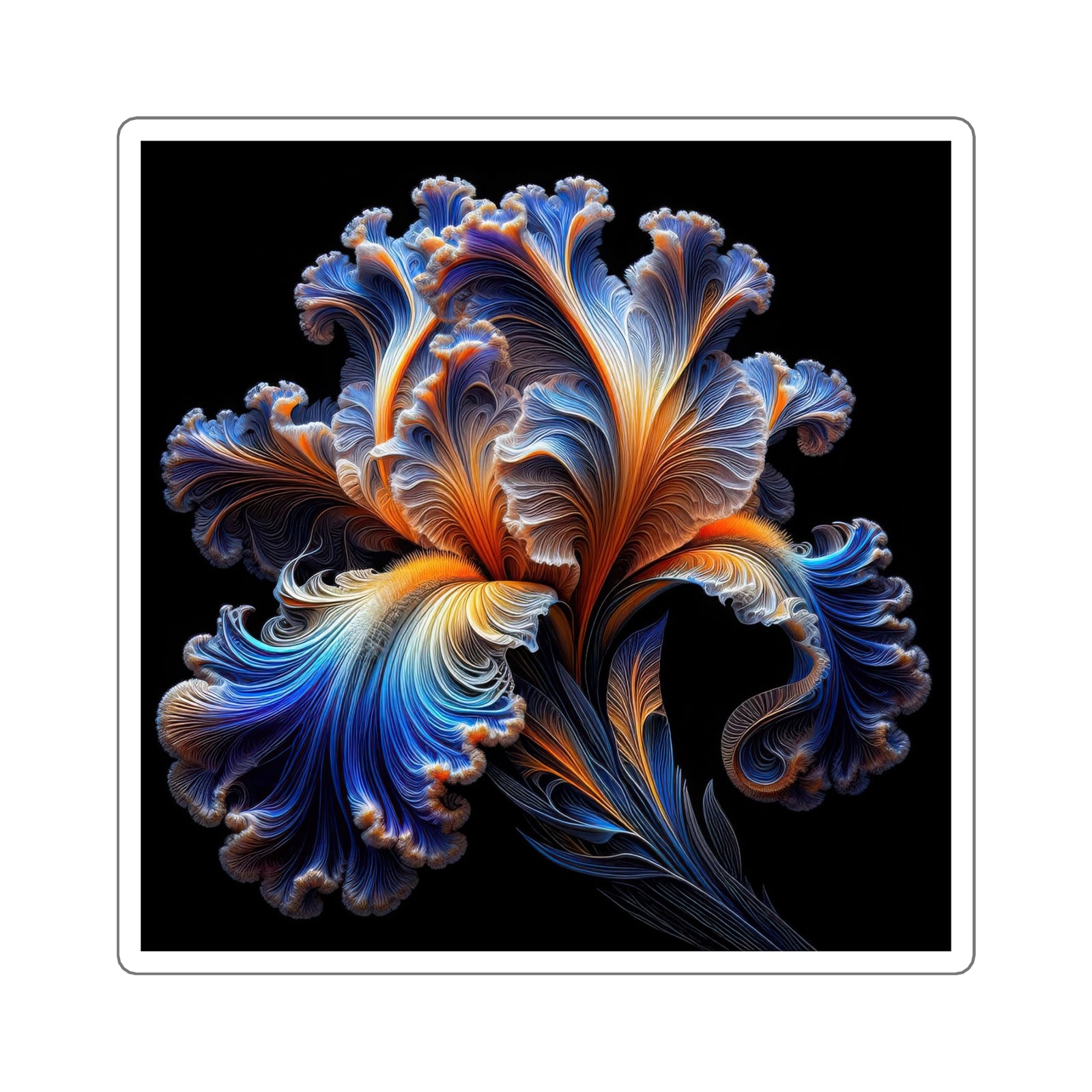 Las pegatinas del vals de la flora fractal