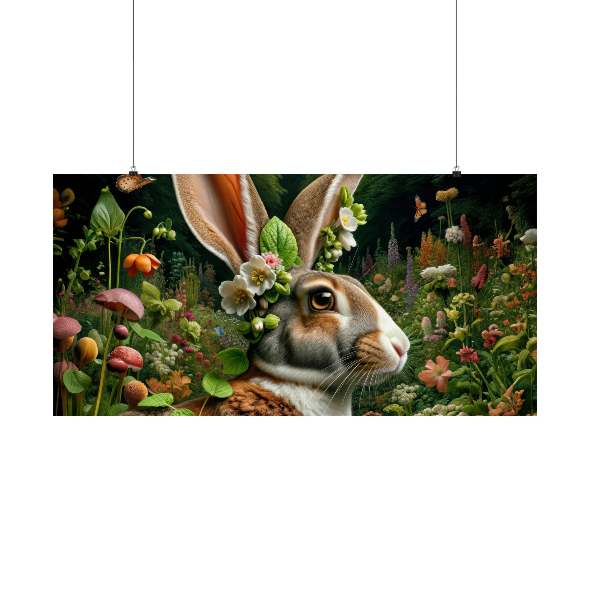 Blossom-Eared Sentinel of the Enchanted Garden Poster