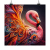 Spiral Spectrum Flamingo Poster