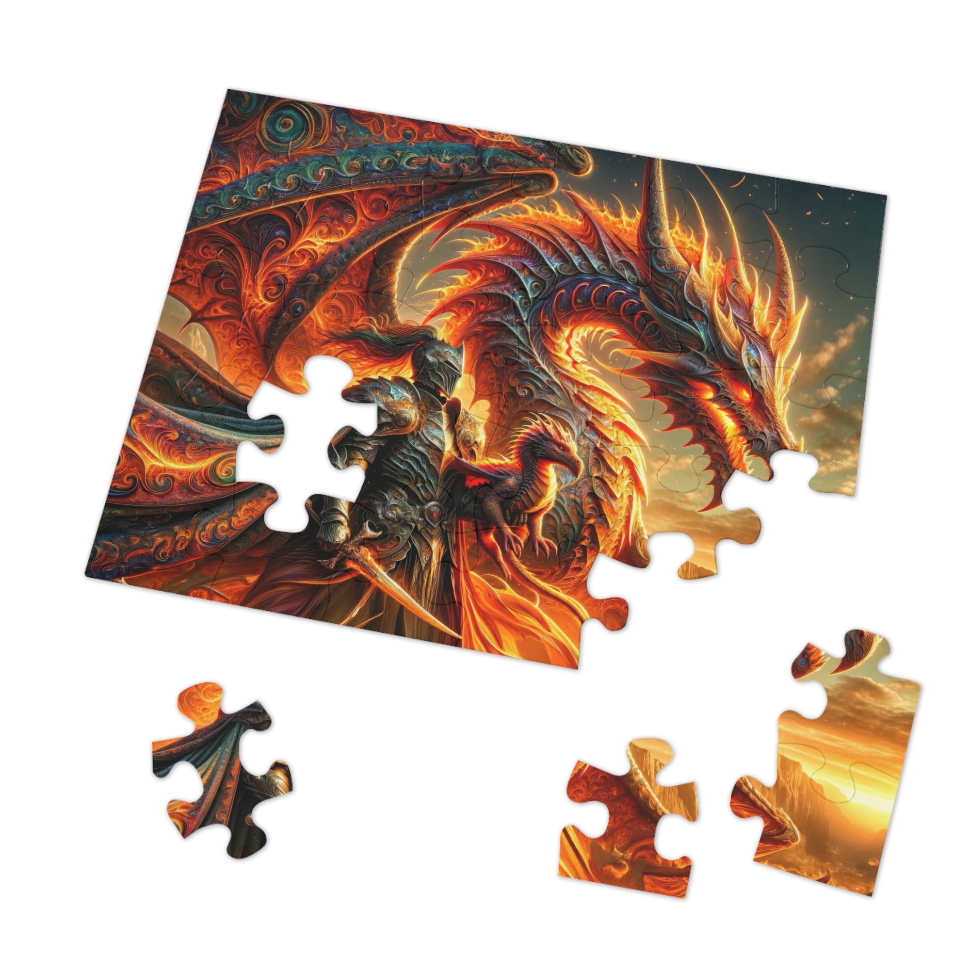 Golden Twilight Guardians Jigsaw Puzzle