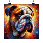 Retrato de un antiguo Bulldogge inglés Póster