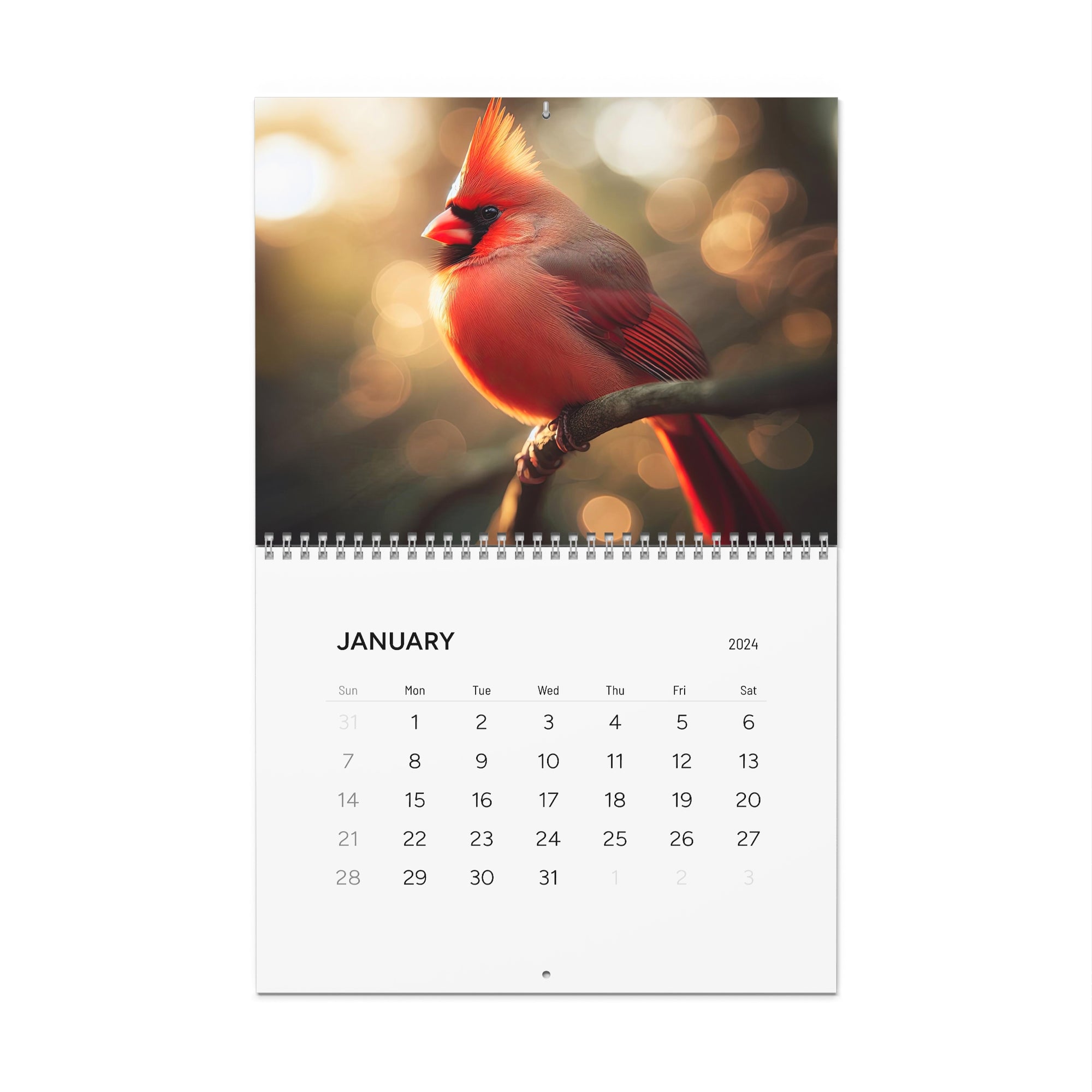 Calendario de pájaros cantores de Missouri (2024)