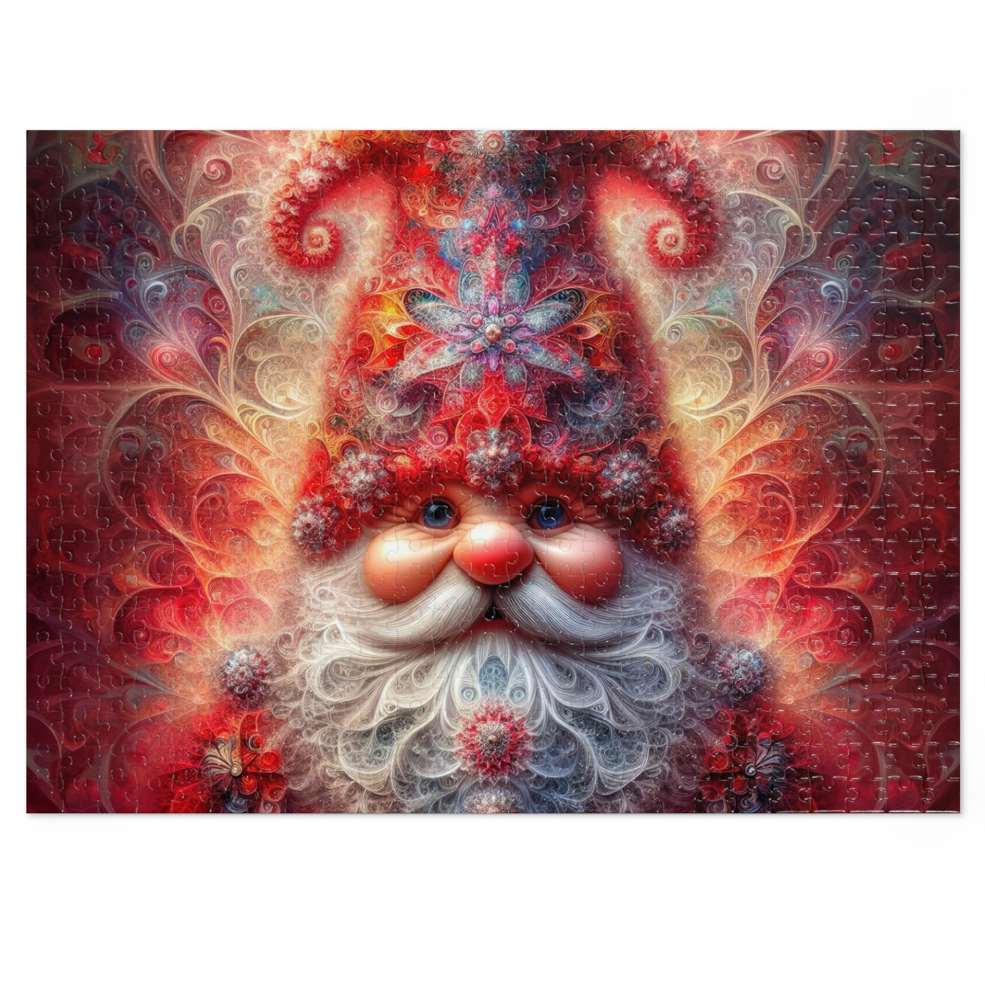 Fractal Saint of Winter Whimsy Jigsaw Puzzle