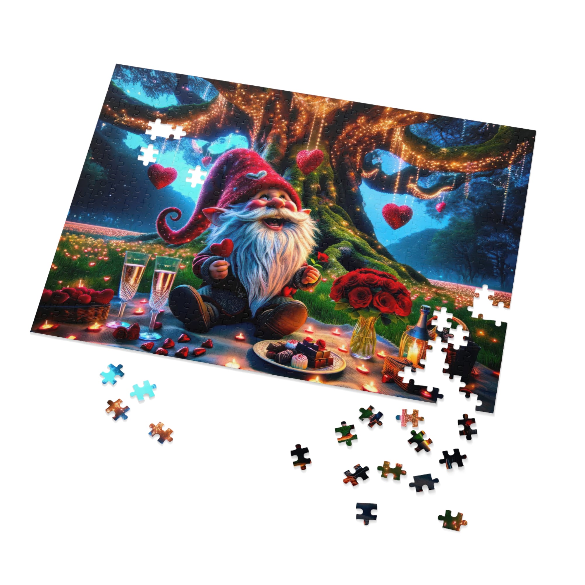 Valentine's with the Whimsical Forest Gnome Jigsaw Puzzle