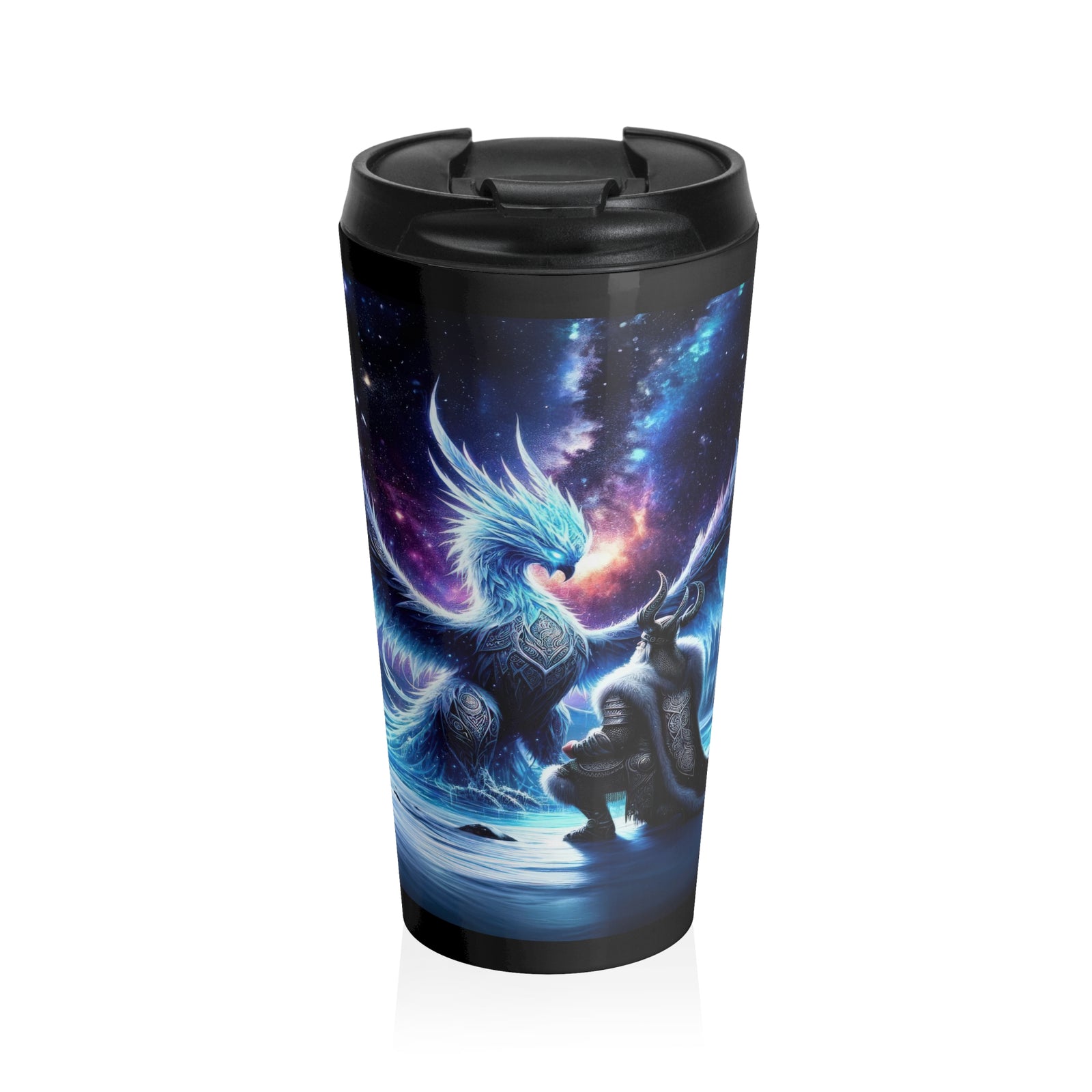 Stellar Guardian at Twilight's Veil Travel Mug