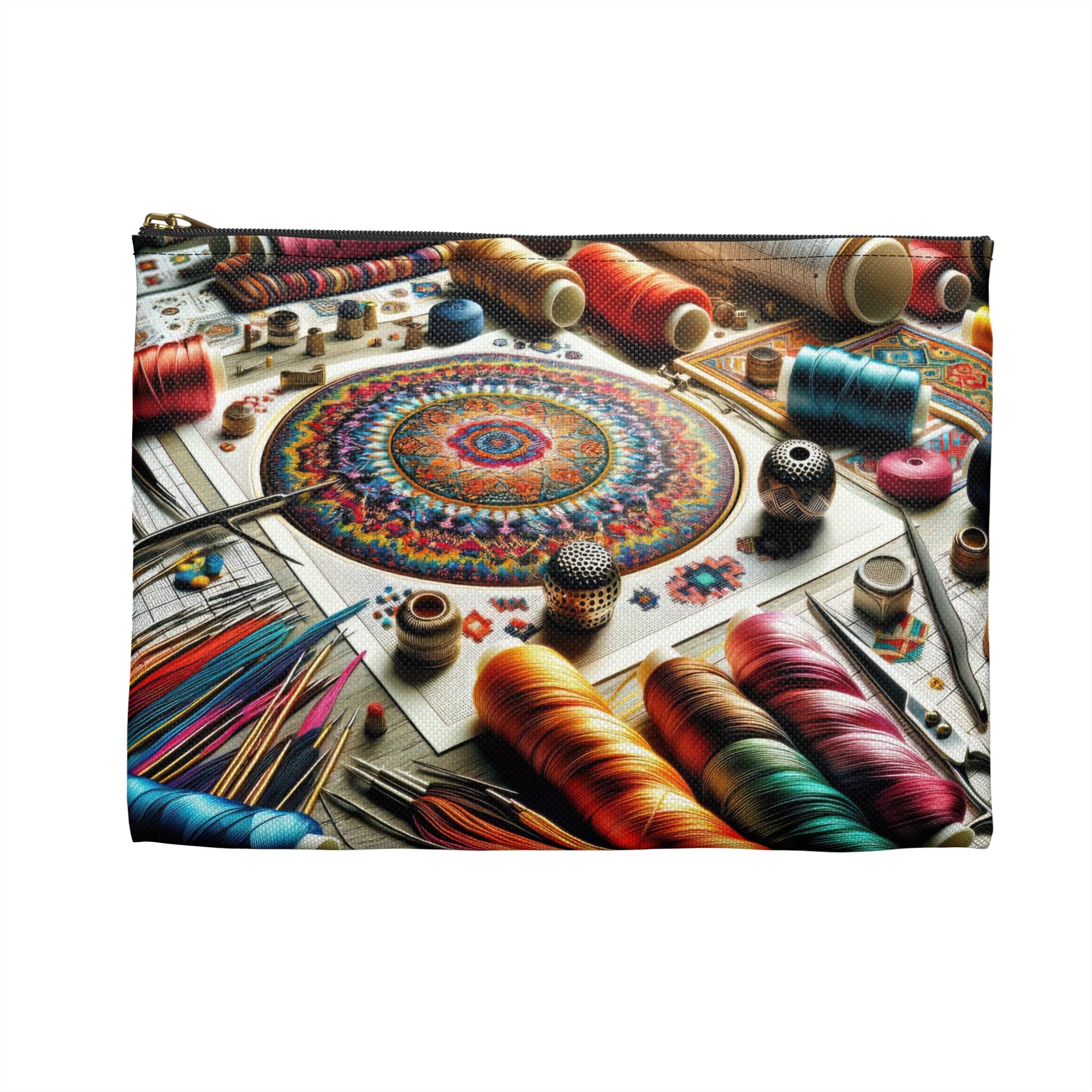 Mandala Stitching Workspace Accessory Pouch