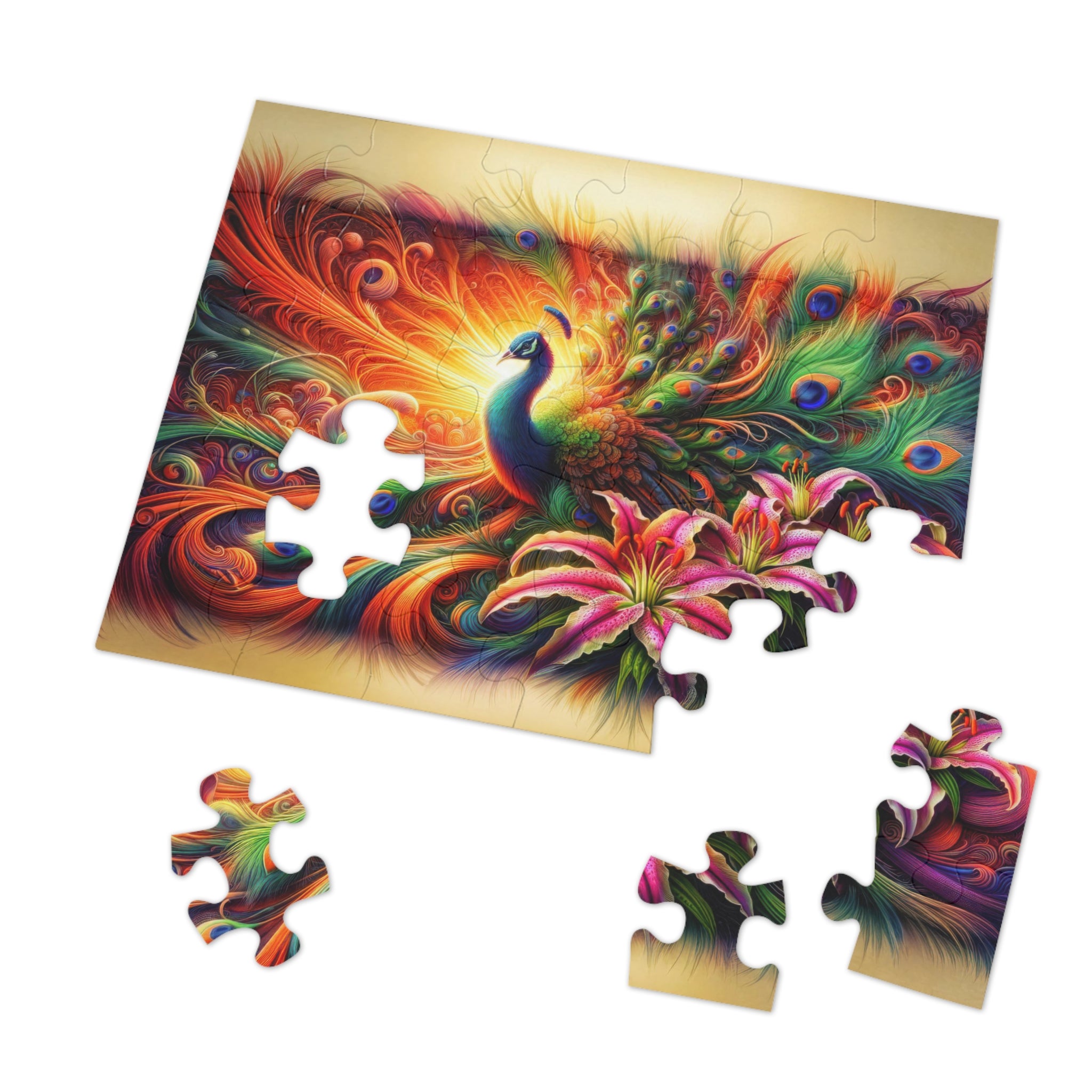 Quantum Quill Cascade Jigsaw Puzzle