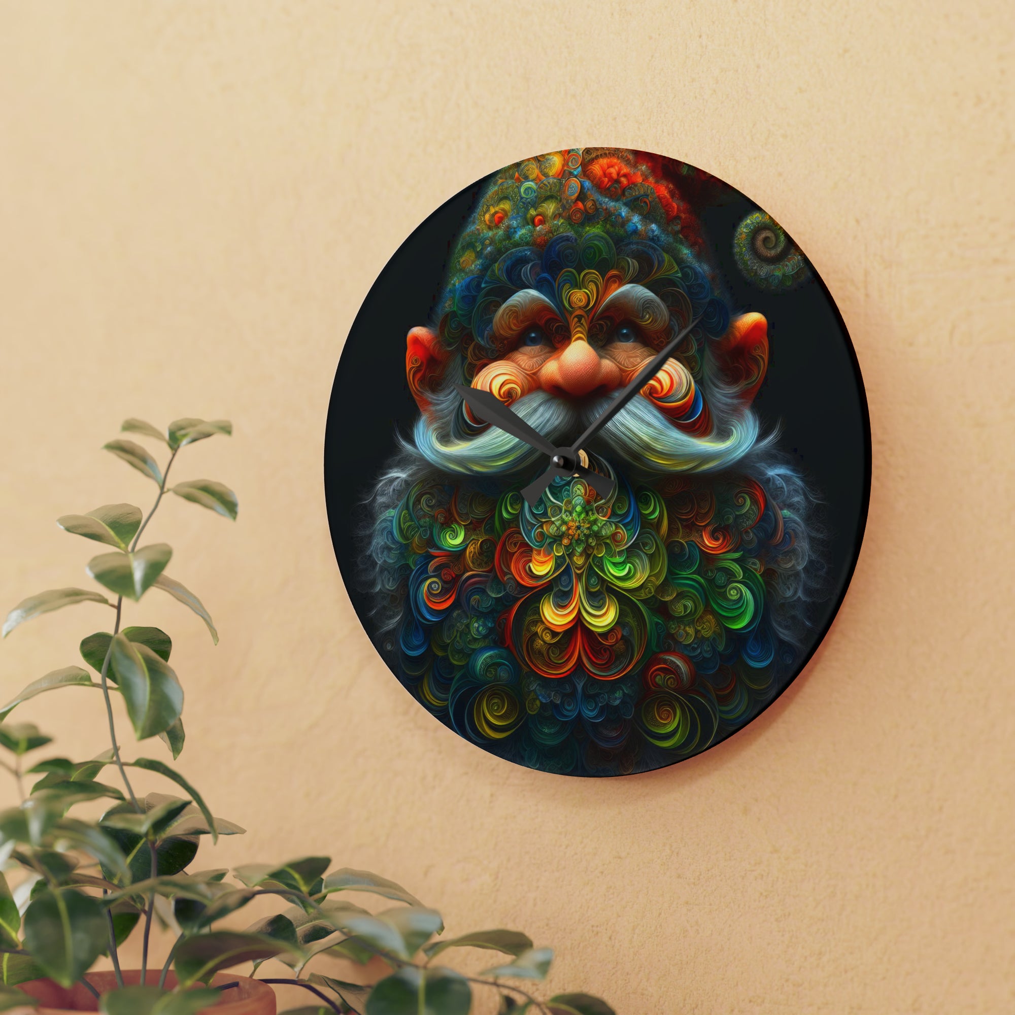 Gnarly el reloj de pared acrílico Gnome