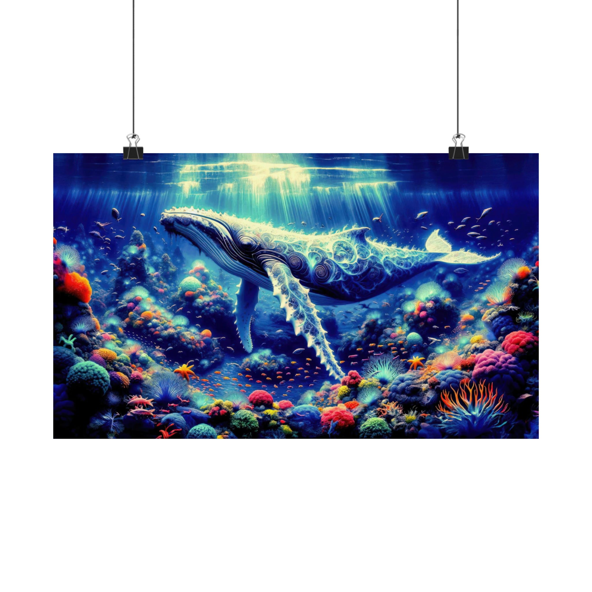 Viaje de la ballena zafiro Póster