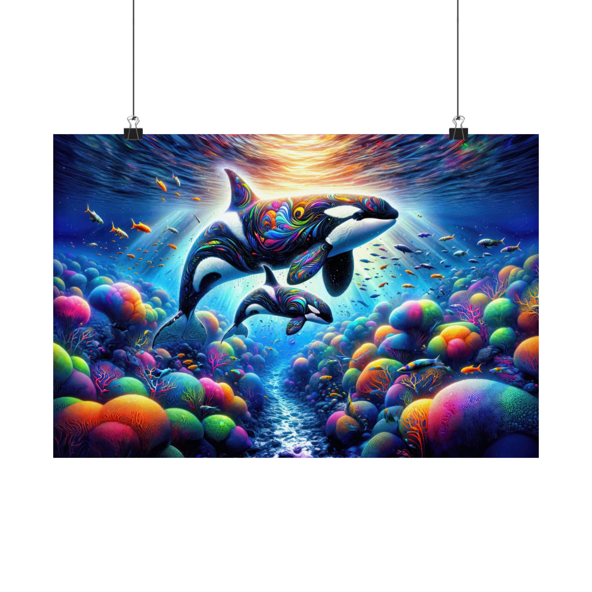 Berceuse des profondeurs lumineuses Poster