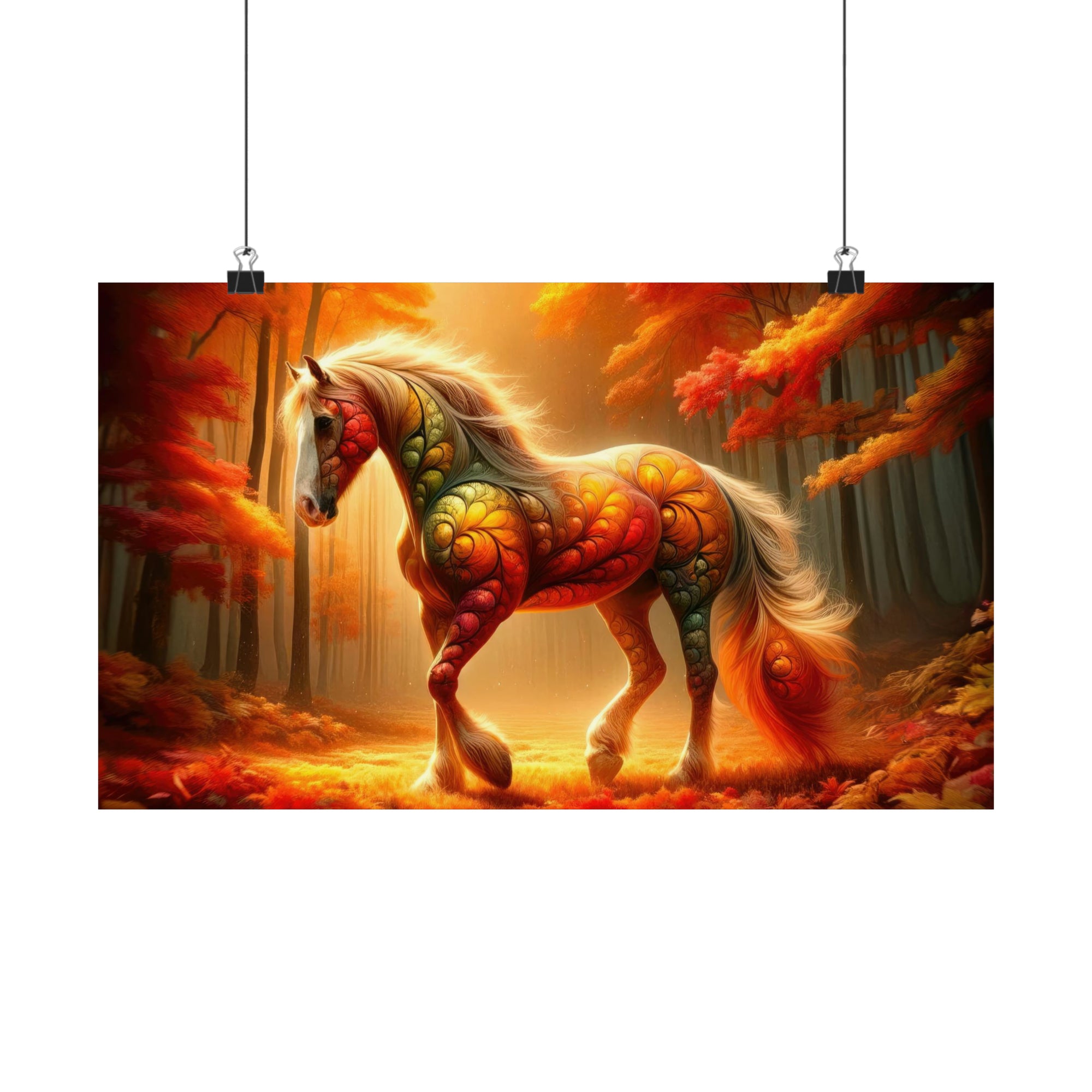 Autumn's Enchanted Steed Poster