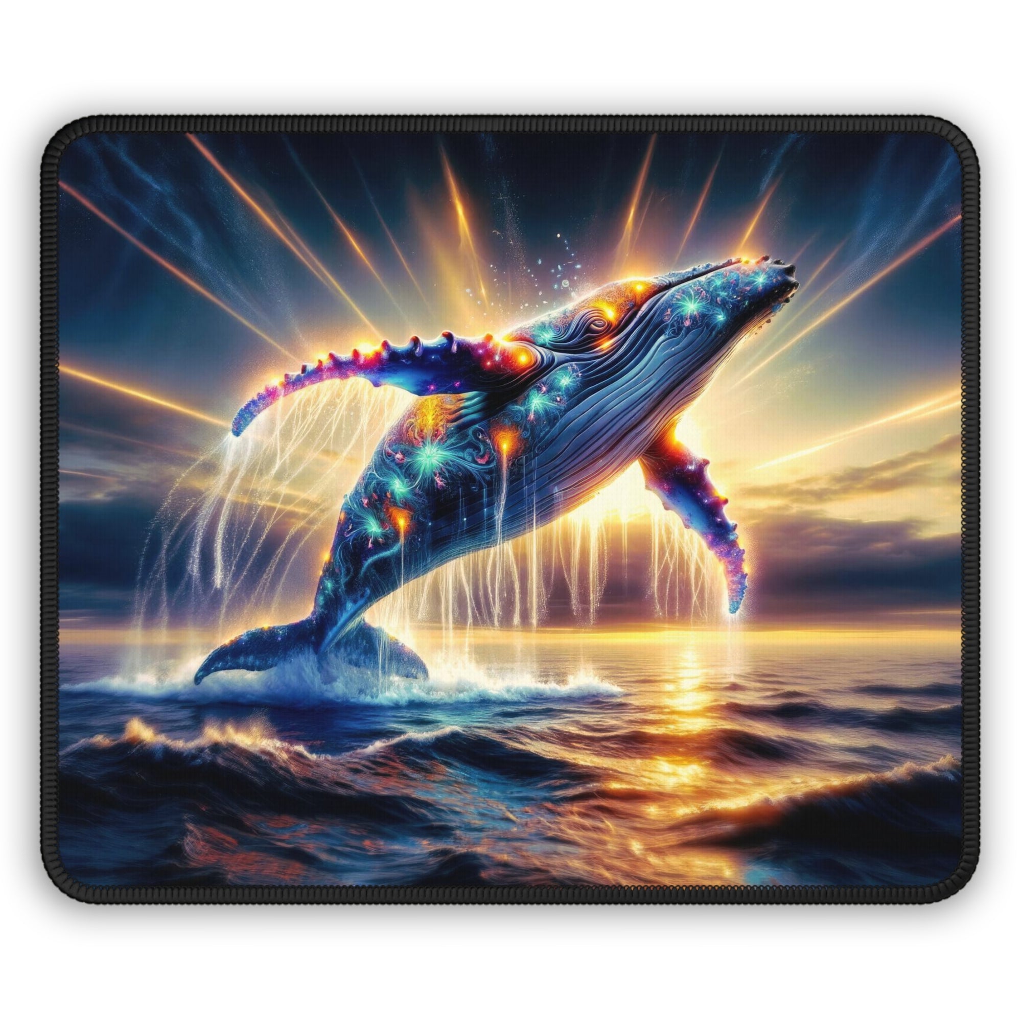 Quantum Leap of the Neon Whale Gaming Mouse Pad