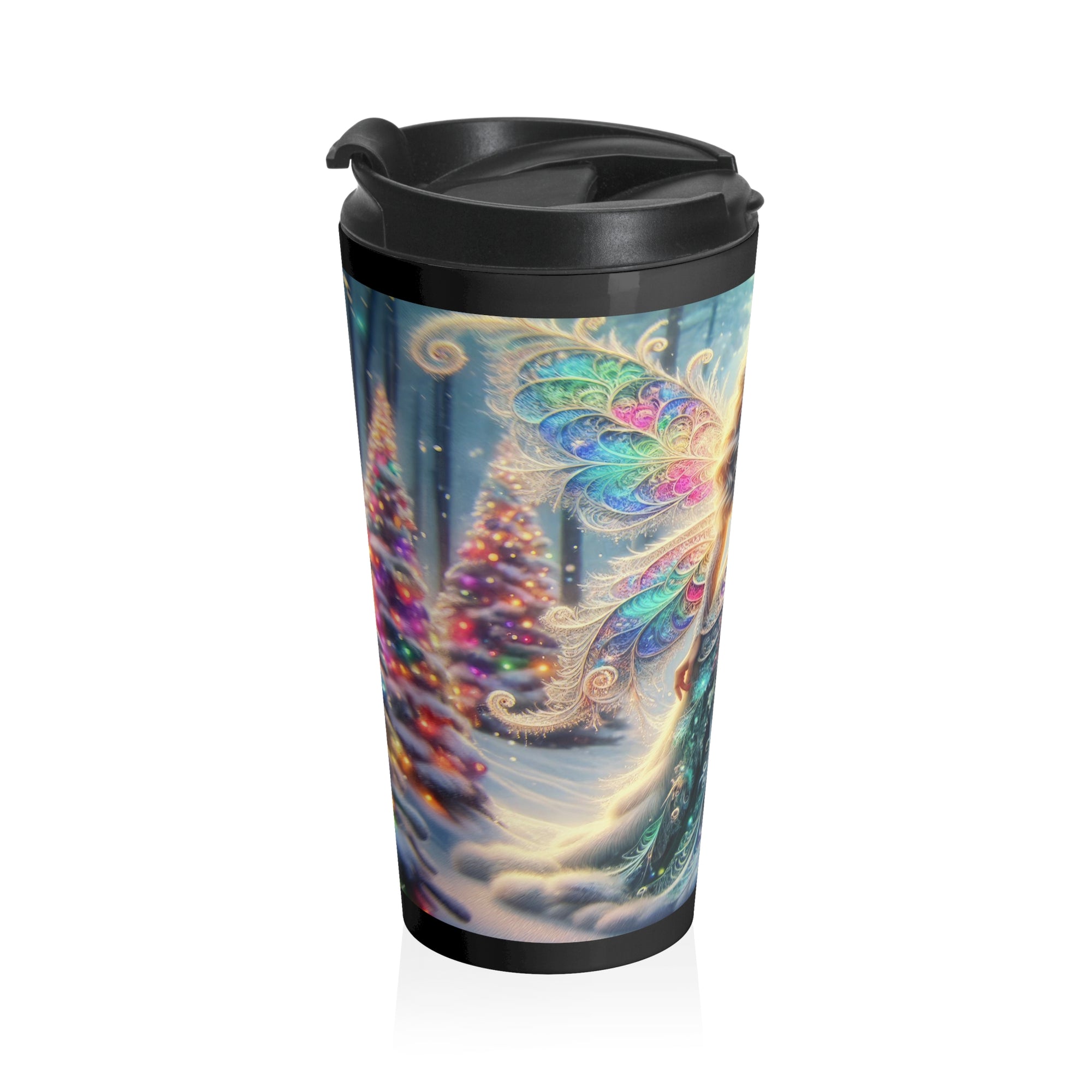 Escarcha fractal encantada Taza de viaje