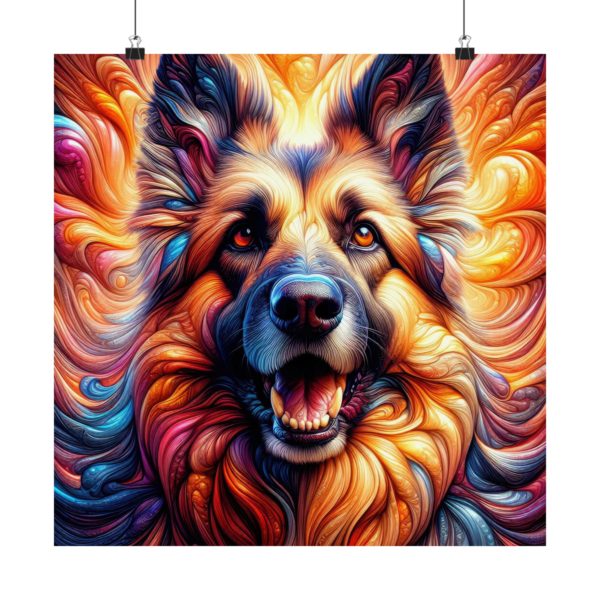 The Whimsical German Shepherd Poster