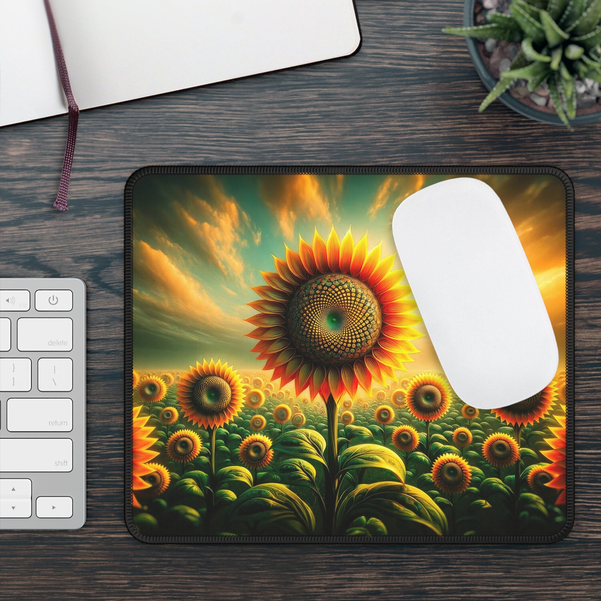 Kaleidoscope of Solar Flora Gaming Mouse Pad