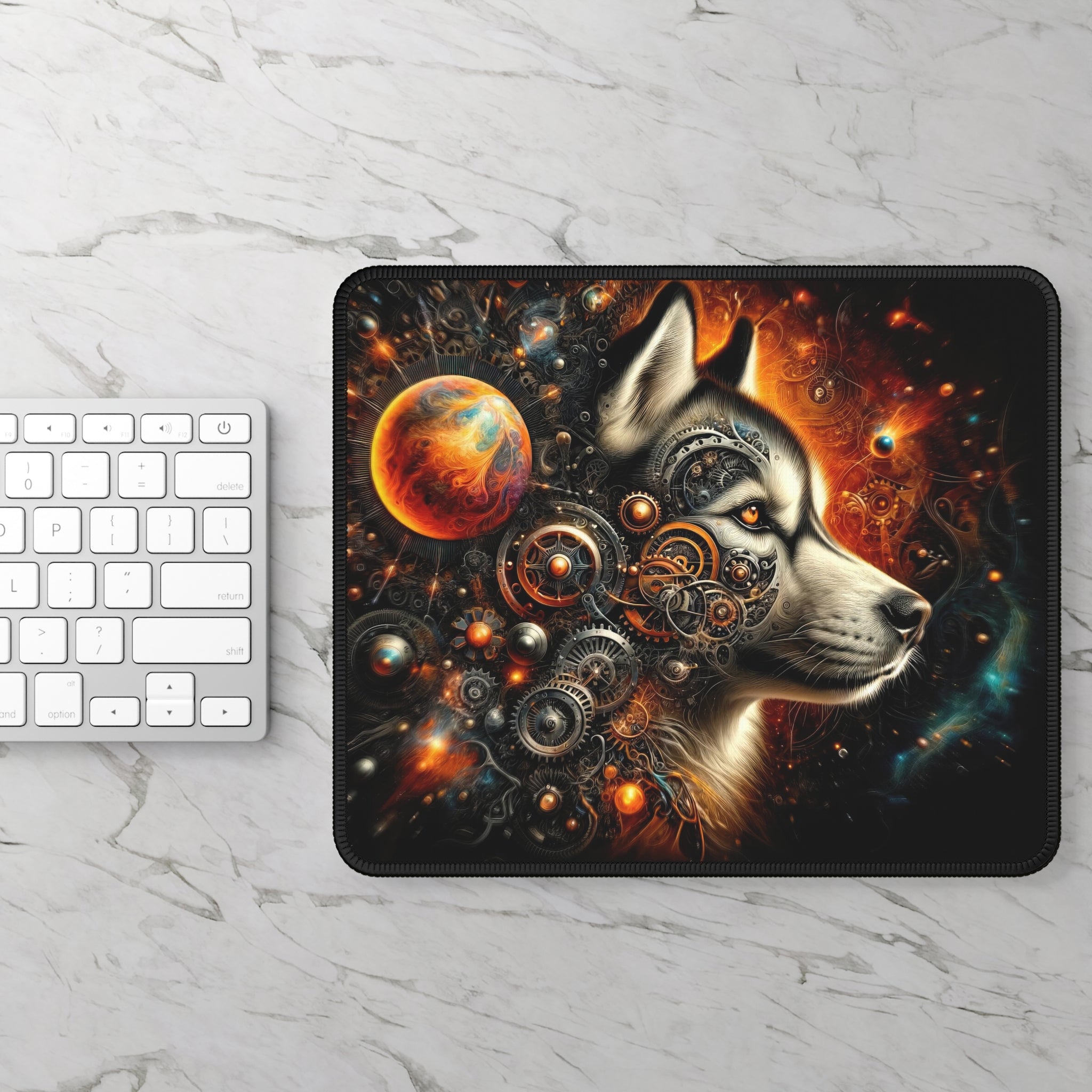 Alfombrilla de ratón para juegos La mirada del husky