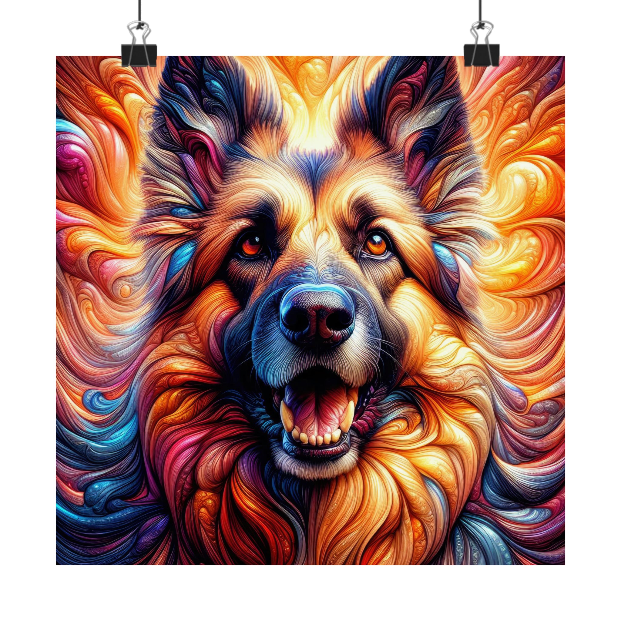 Le berger allemand fantaisiste Poster