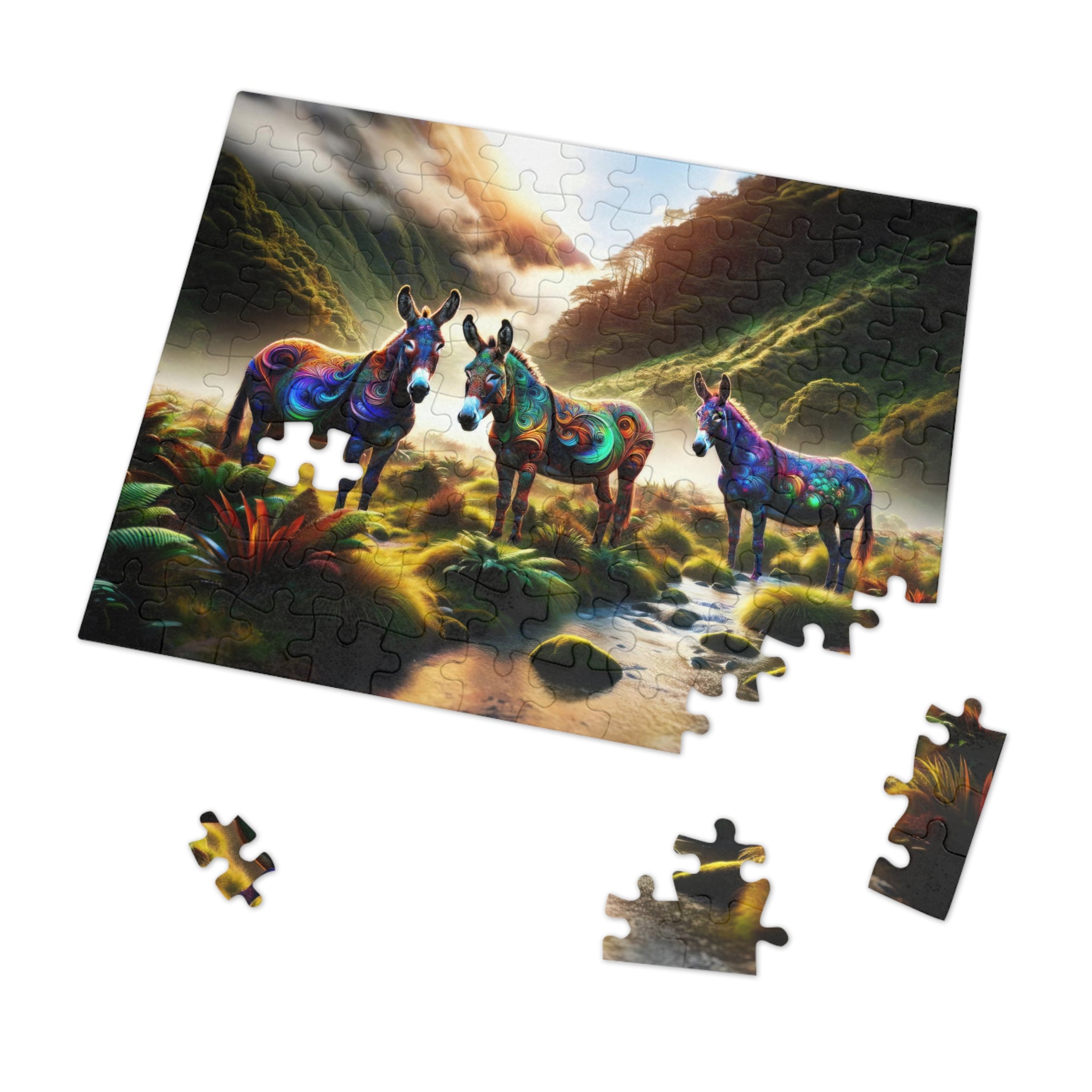 Donkeys of the Mystic Vale Jigsaw Puzzle