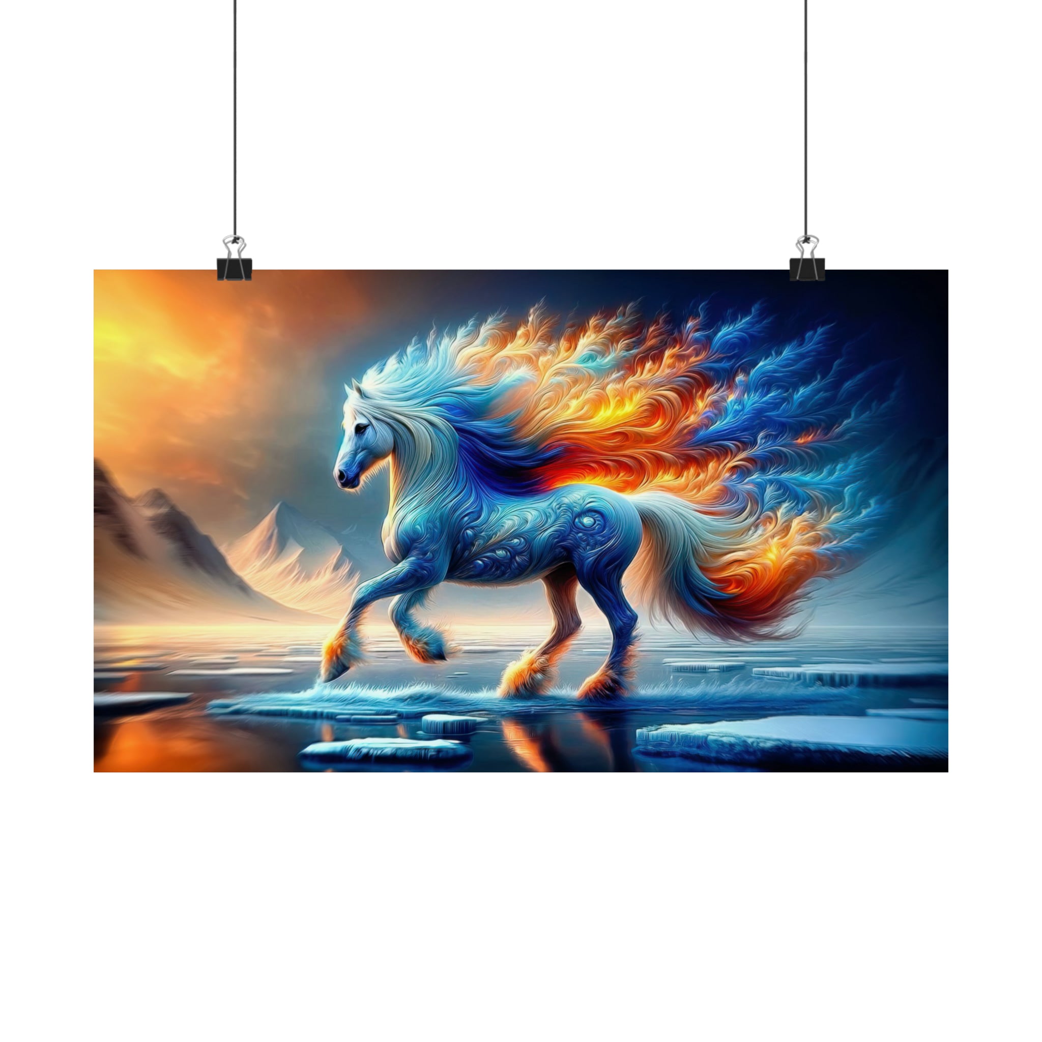 Frostfire Elegance Poster