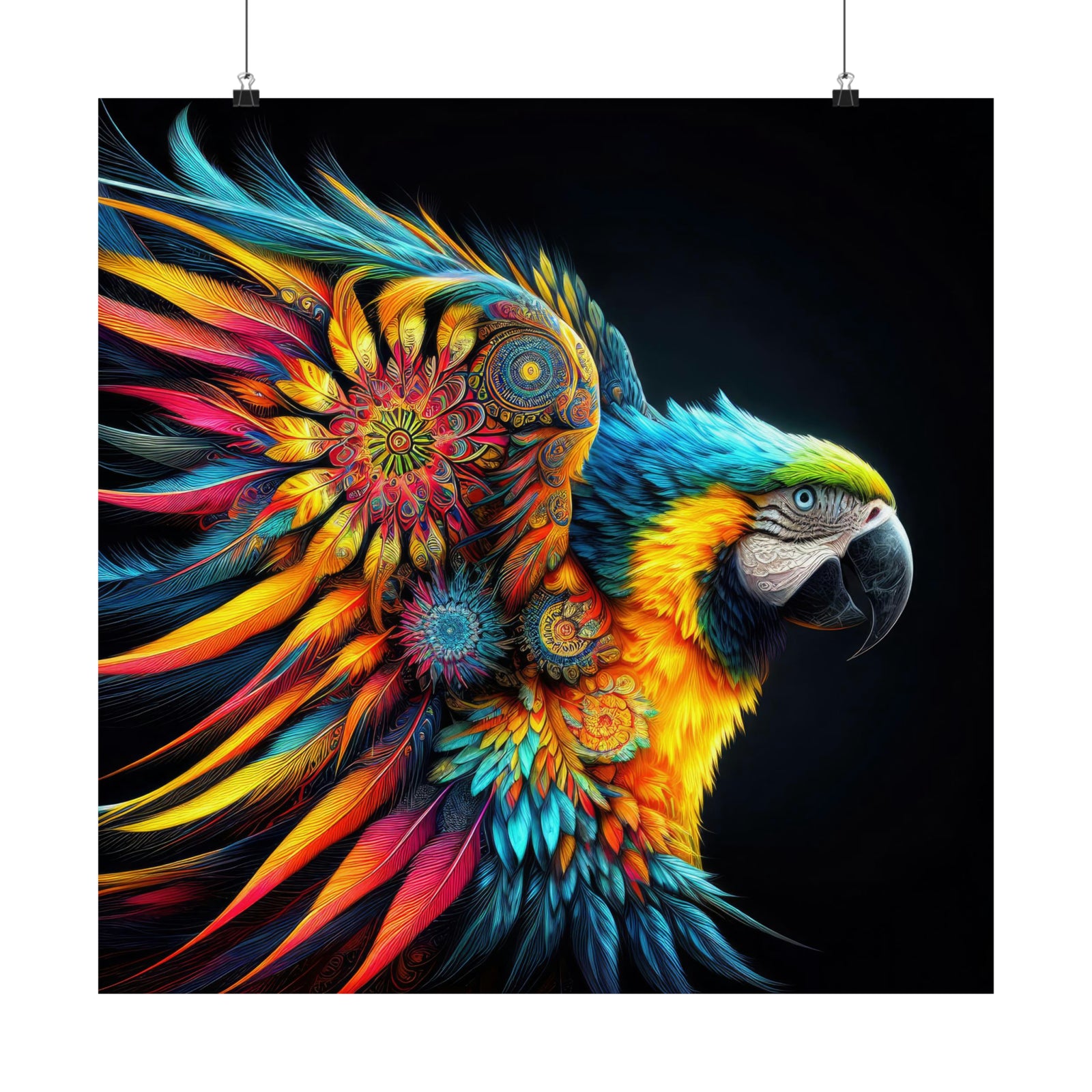 The Artistic Macaw Poster