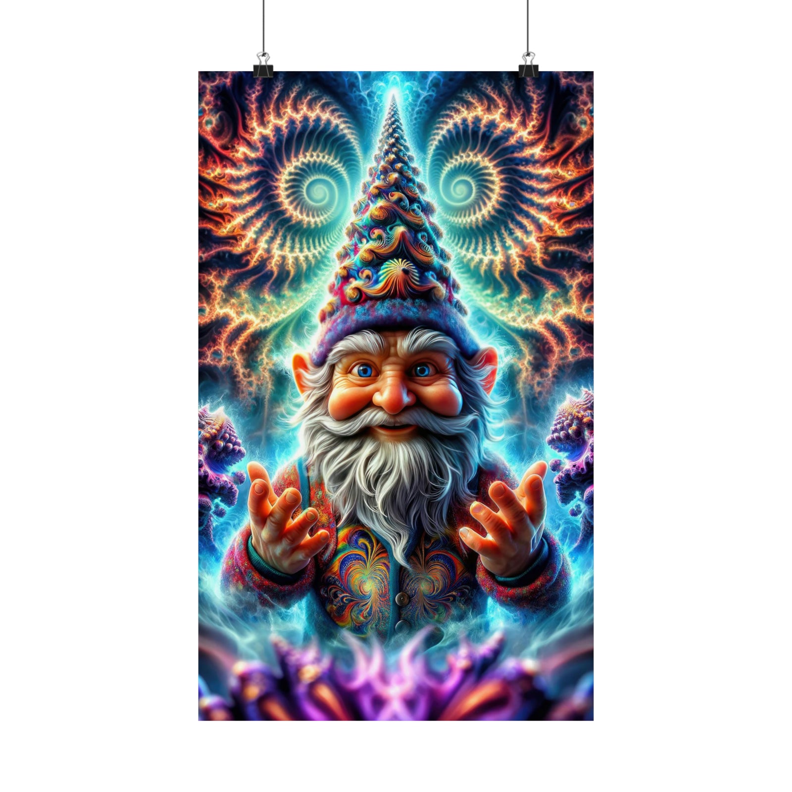 Gnome au milieu de la mystique quantique Poster