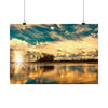 Busch Sunrise Behind Trees Poster