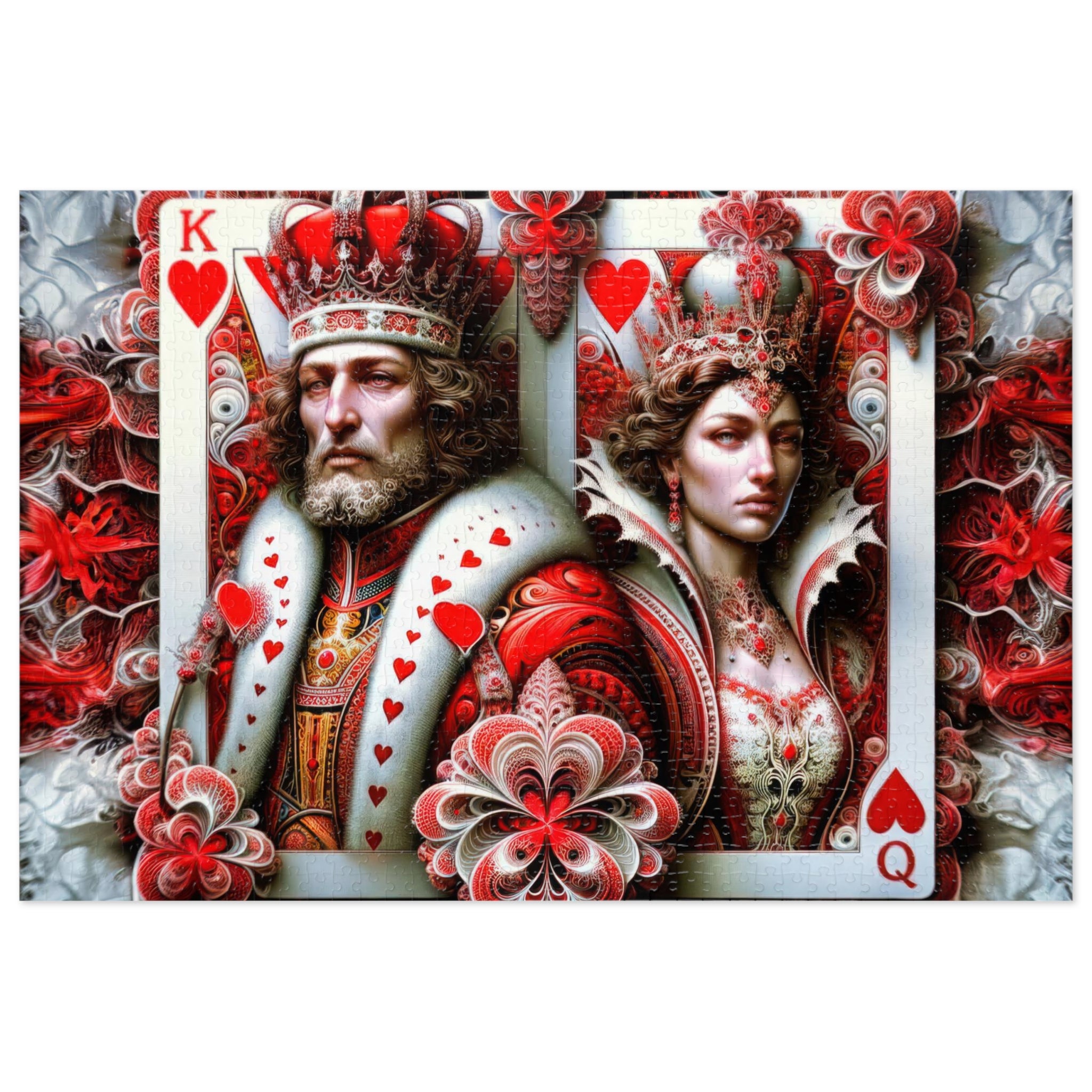 The King and Queen of Hearts' Embrace Puzzle