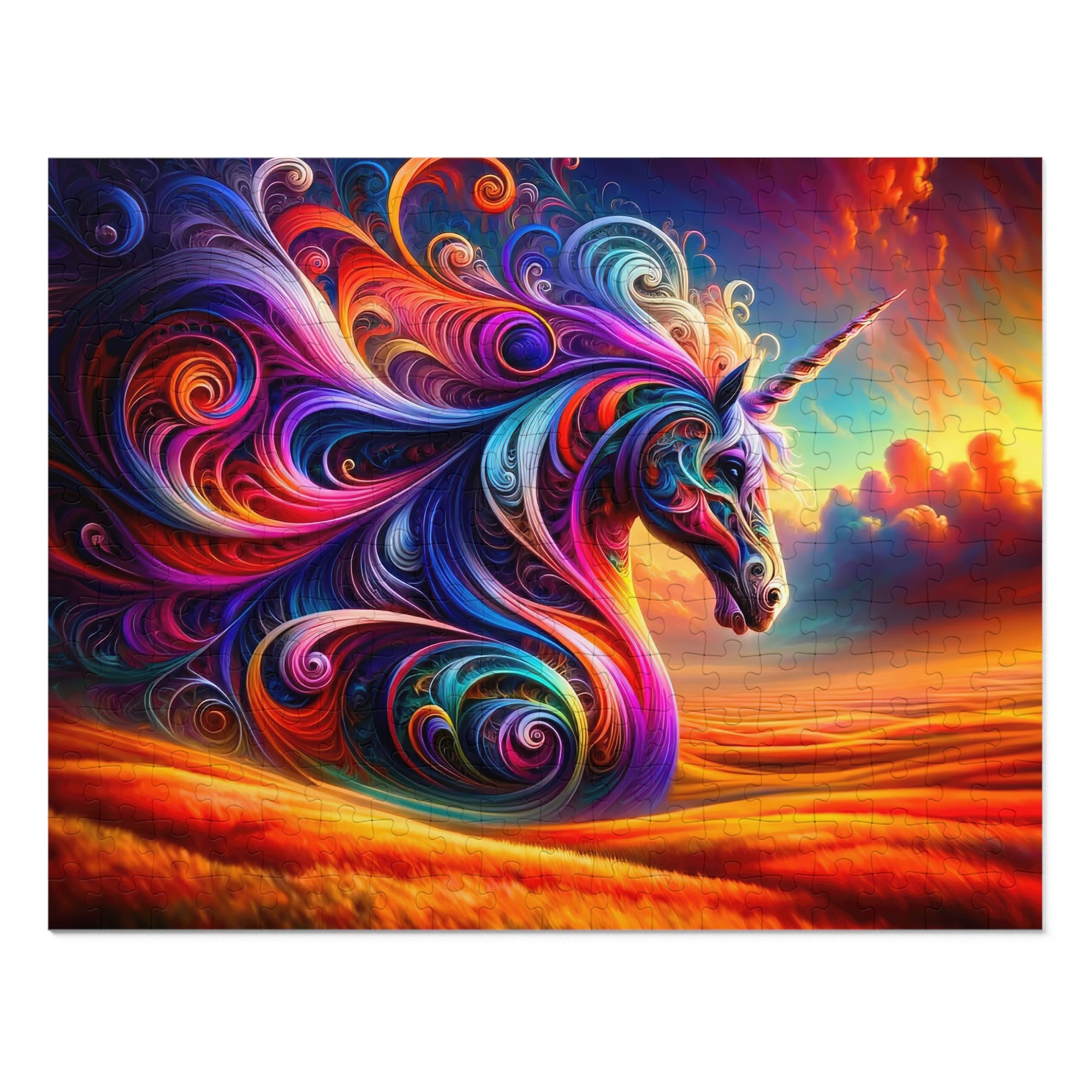 The Chromatic Chronicles of a Celestial Steed Jigsaw Puzzle