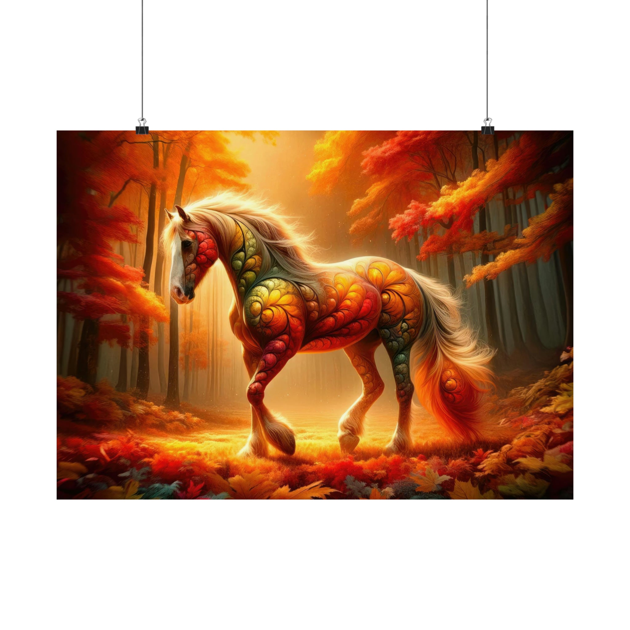 Autumn's Enchanted Steed Poster