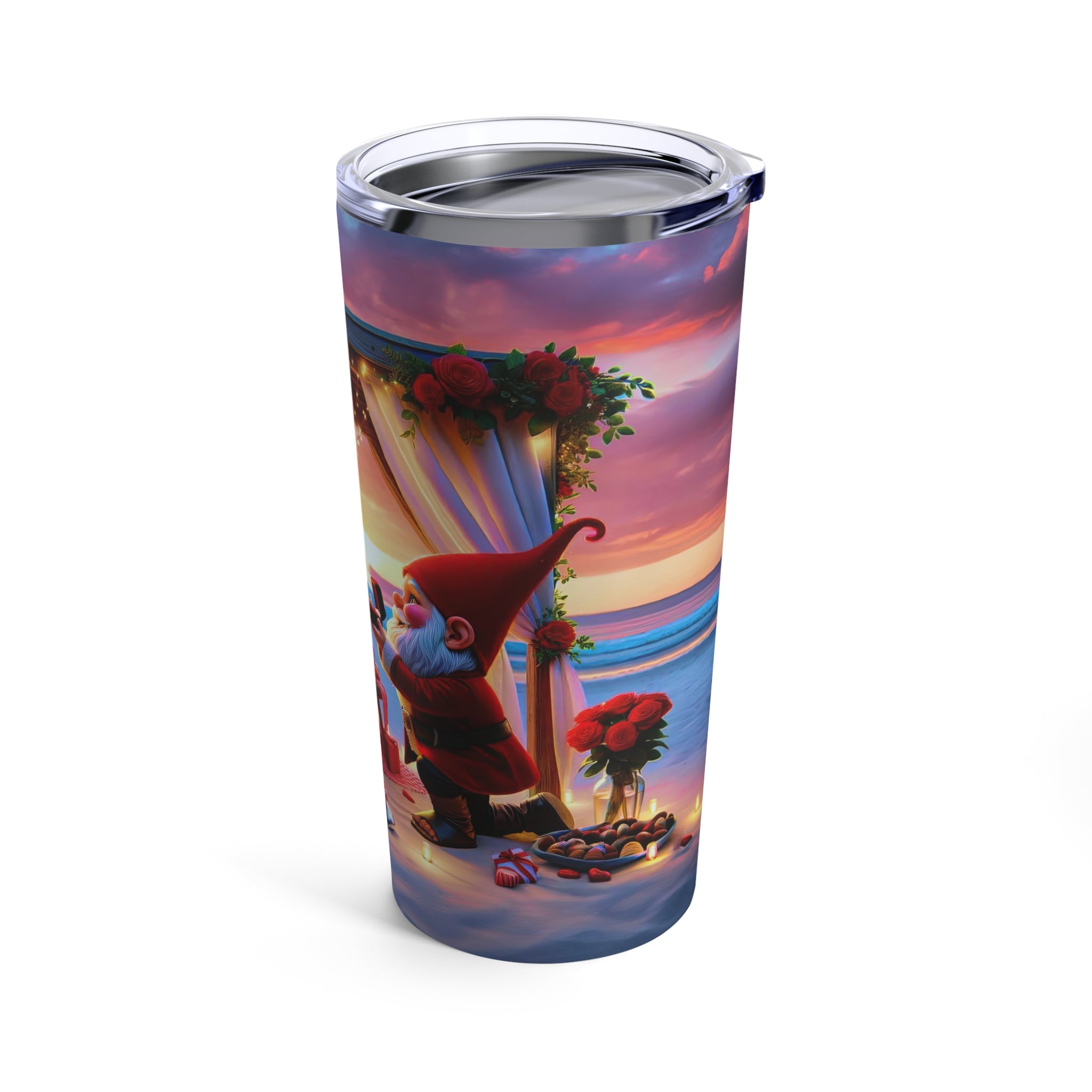 Un vaso de compromiso caprichoso junto a la playa, 20 oz