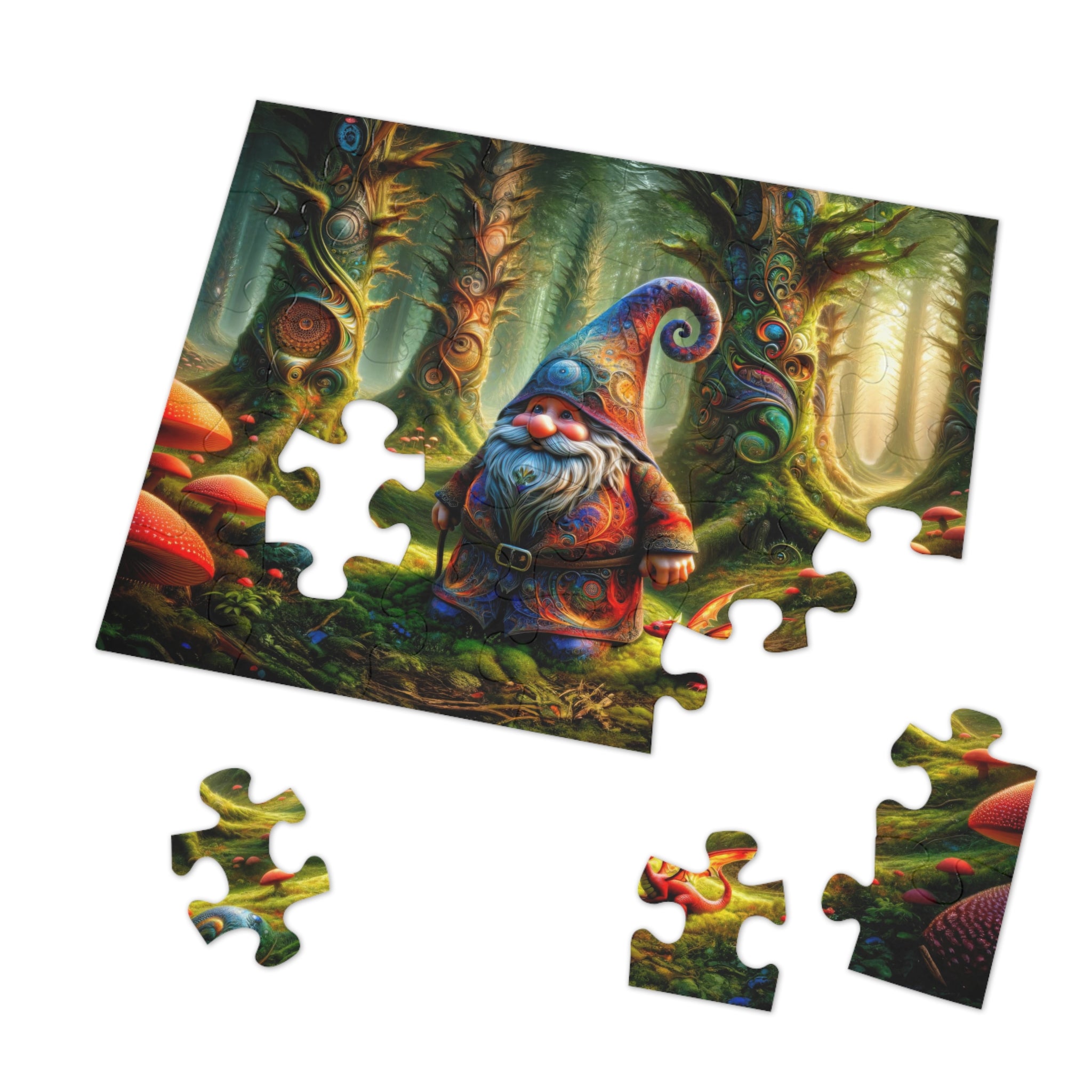 The Gnome's Fractal Forest Jigsaw Puzzle